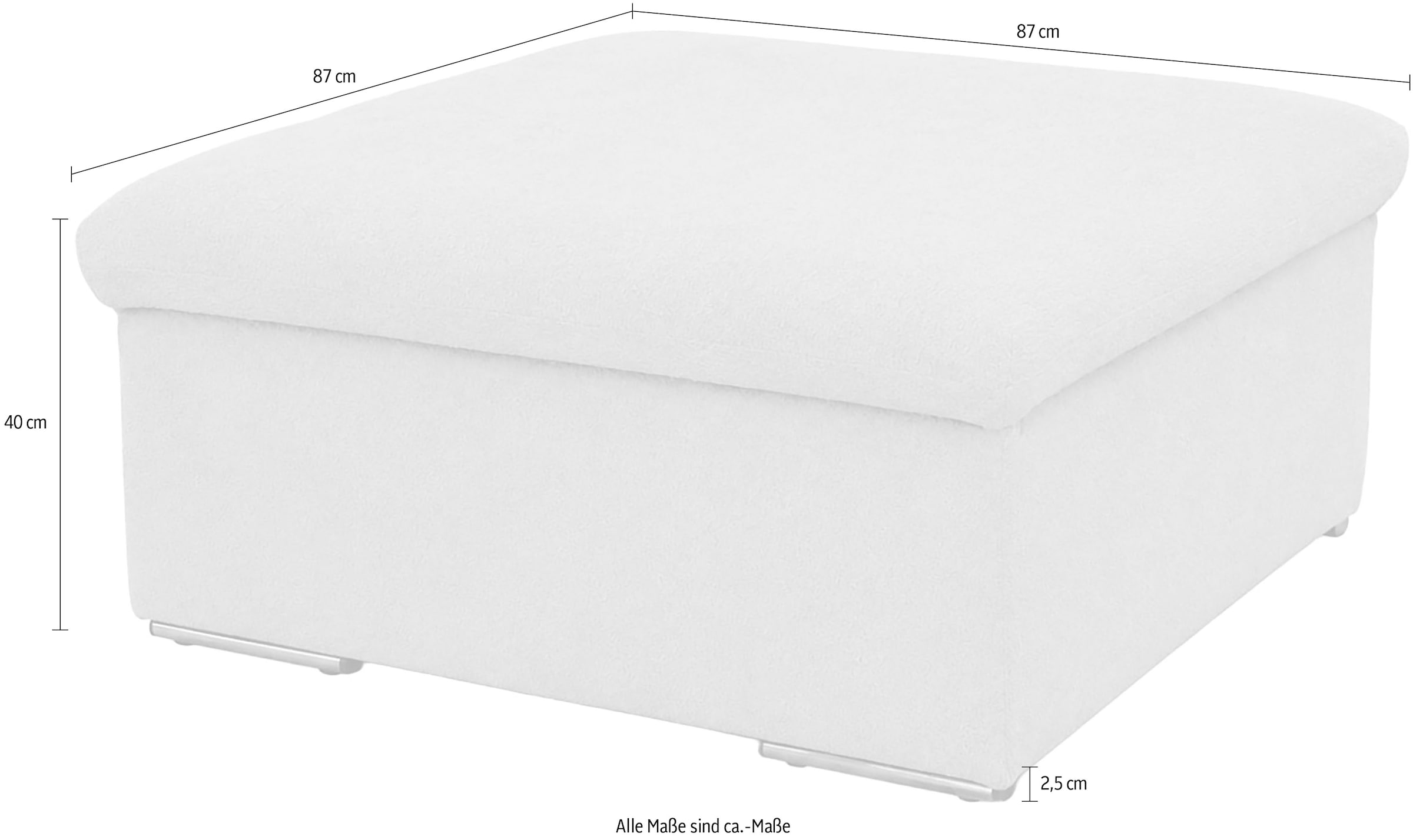 GOODproduct Tabouret »Saltrum 87 x 87 cm, formschön und stabil« tissu d'ameublement facile d'entretien