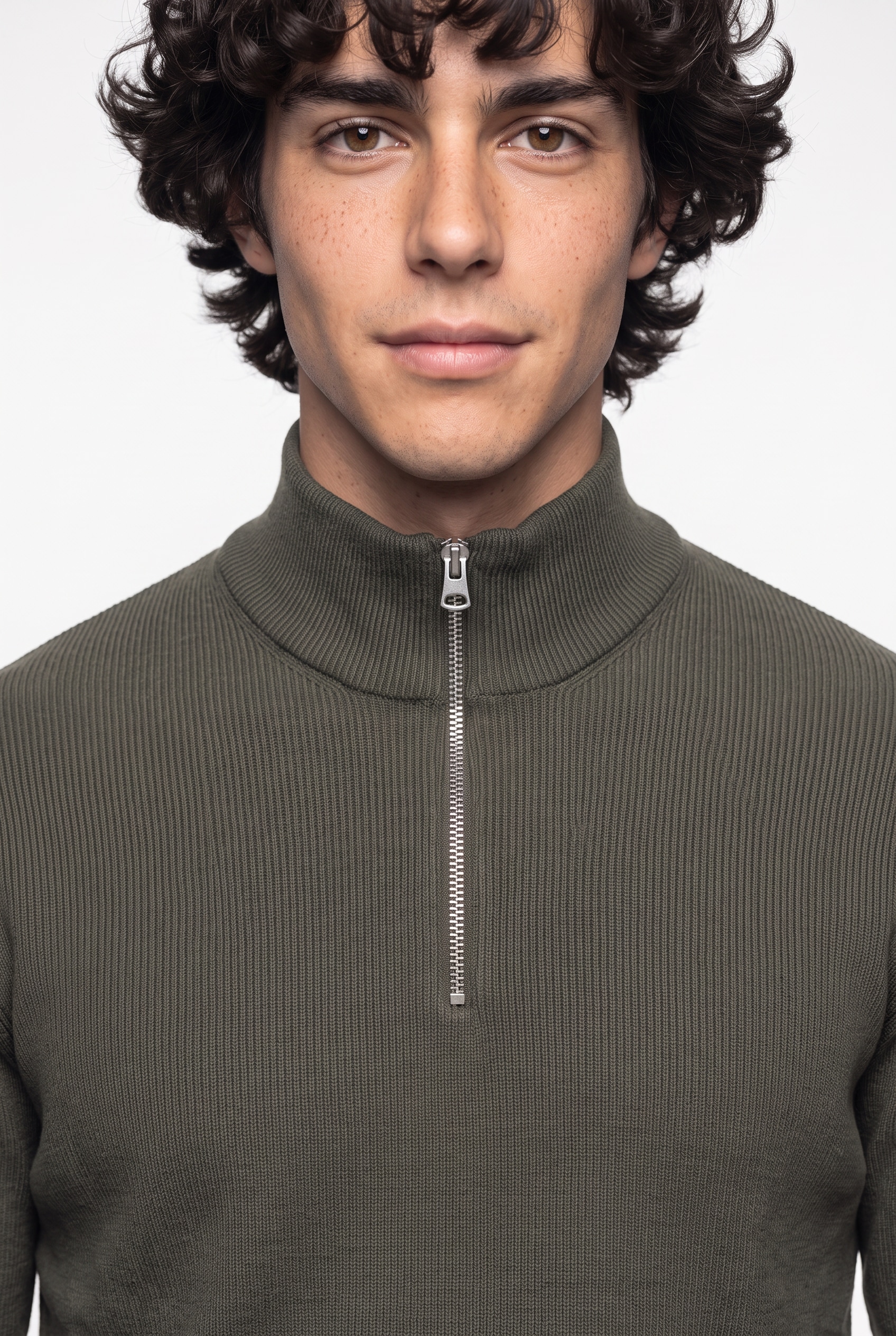 ONLY & SONS Troyer »ONSPHIL REG 12 STRUC HALF ZIP KNIT NOOS« mélange coton, coupe régulière