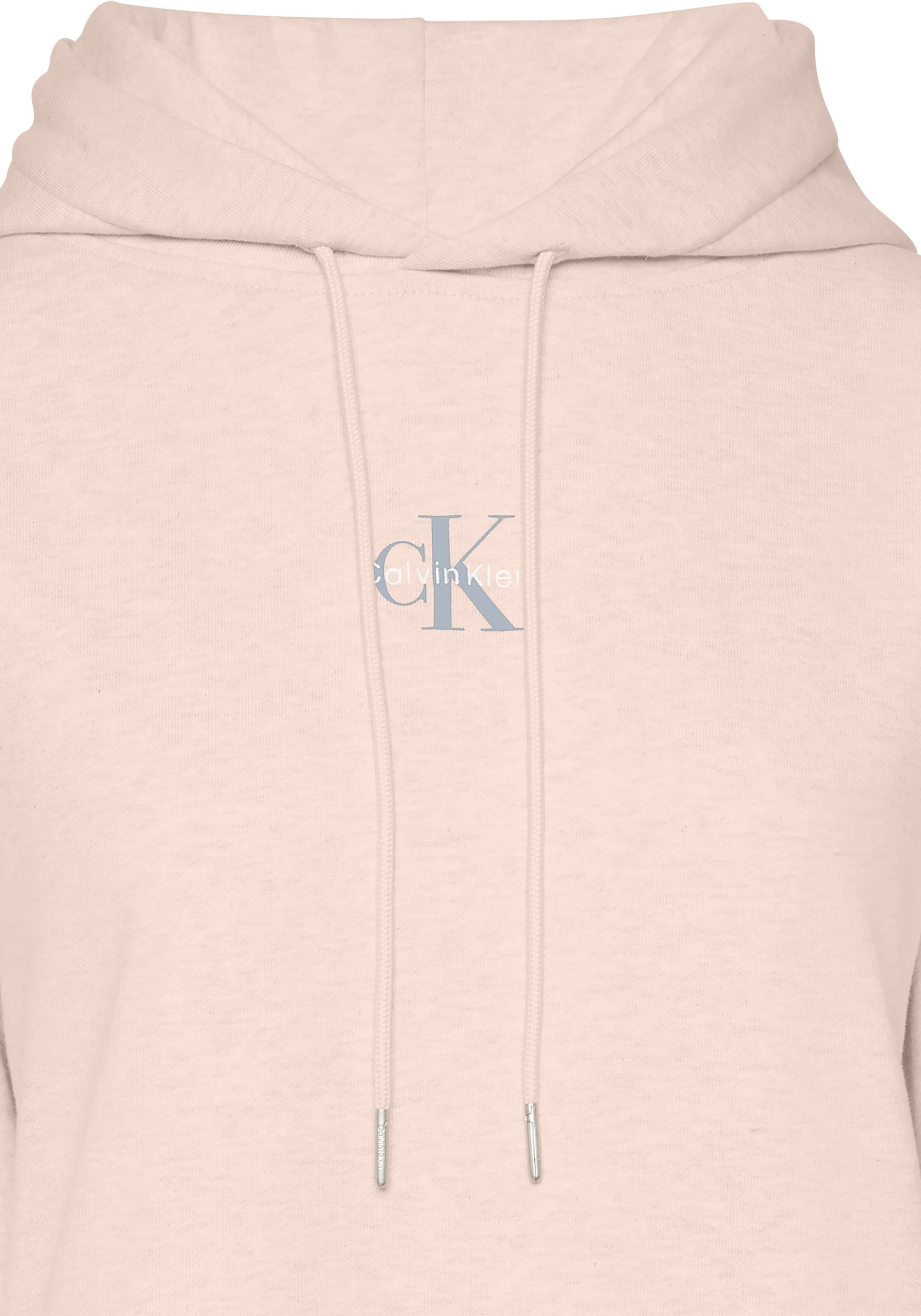 Calvin Klein Jeans Robe en sweat »LS MONOLOGO PREMIUM TERRY HOODIE« Sans poche Col rond, coupe ample