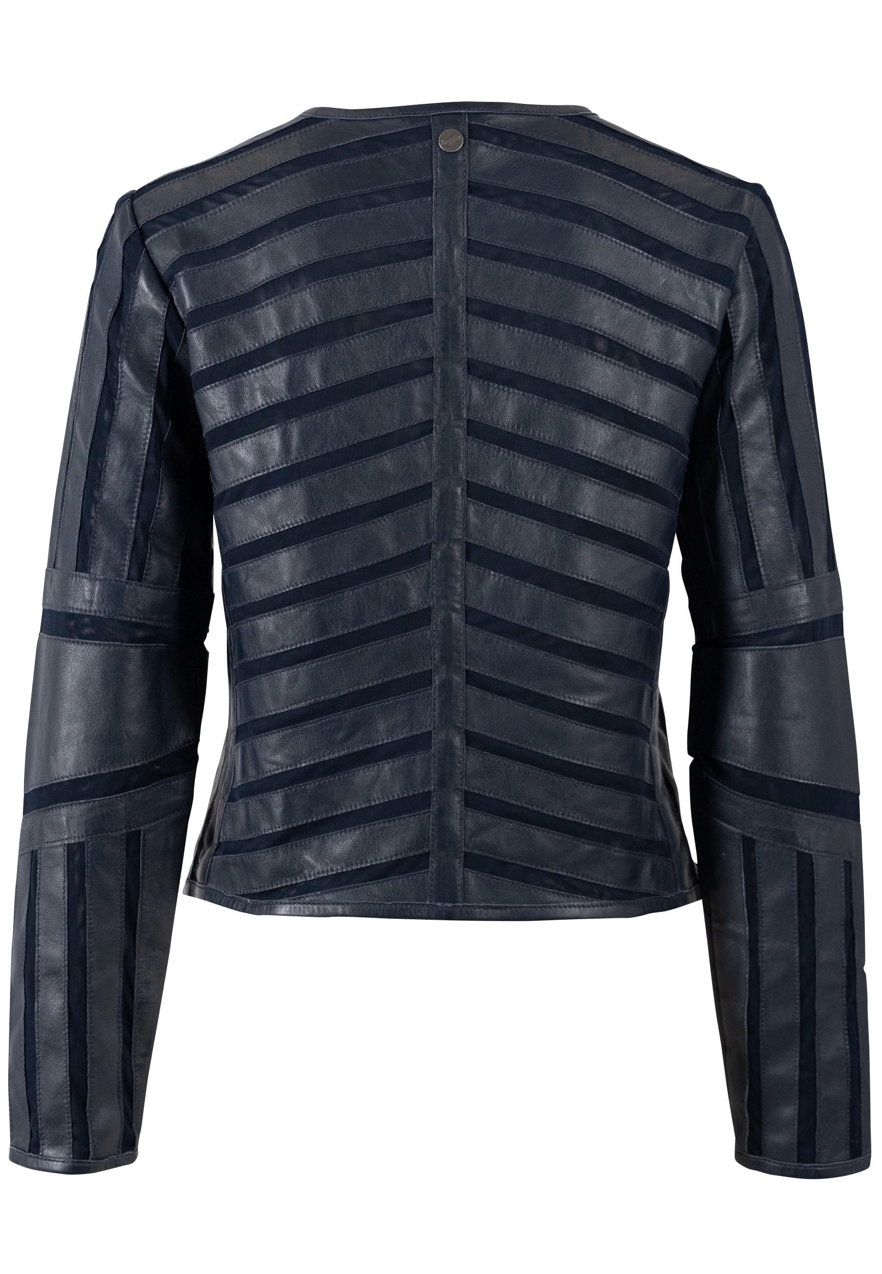 Mauritius Veste en cuir »MWSuri« im Materialmix, Mesh-Einsätze