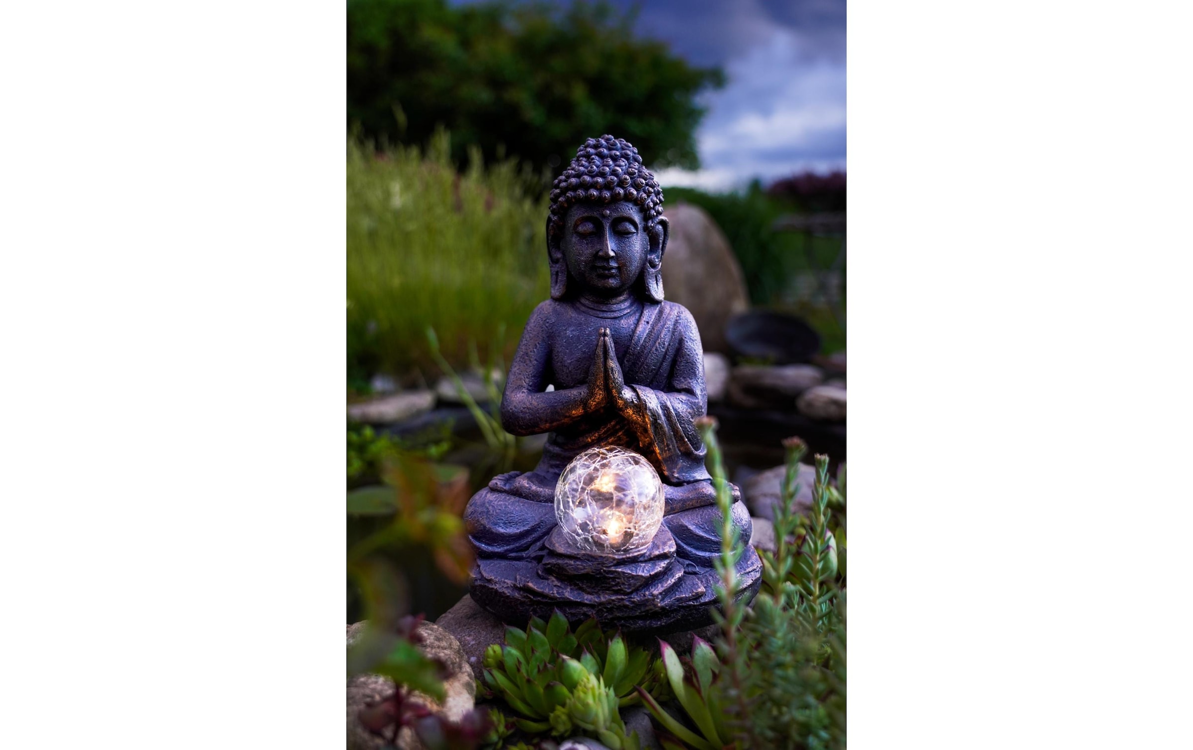 EGLO LED Gartenleuchte »Buddha grau« Warmweiss