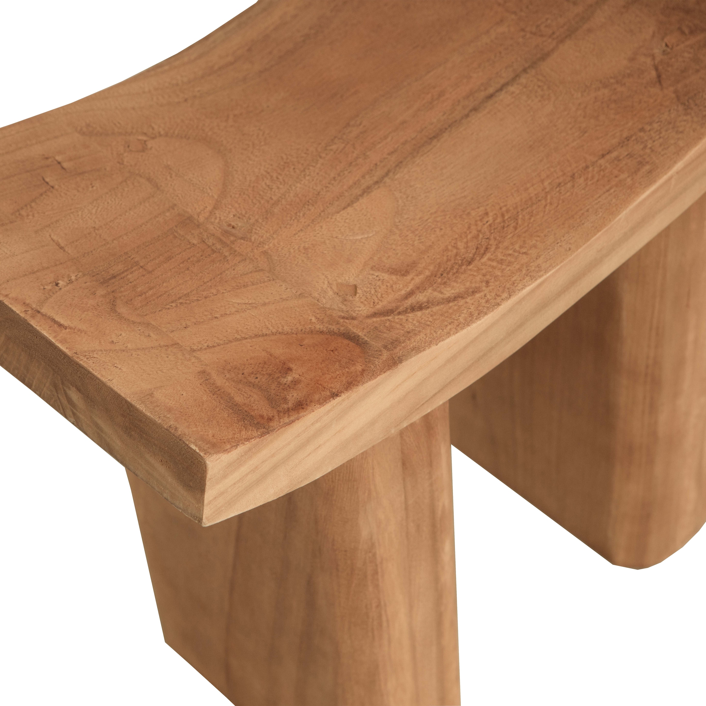 WOOOD Hocker »Japan aus Paulowniaholz mit matter Schutzschicht B 50 x T 25 x H 45 cm« Tragkraft 110 kg,Pflegeleicht,sichtbare Maserung, einfach zu montieren