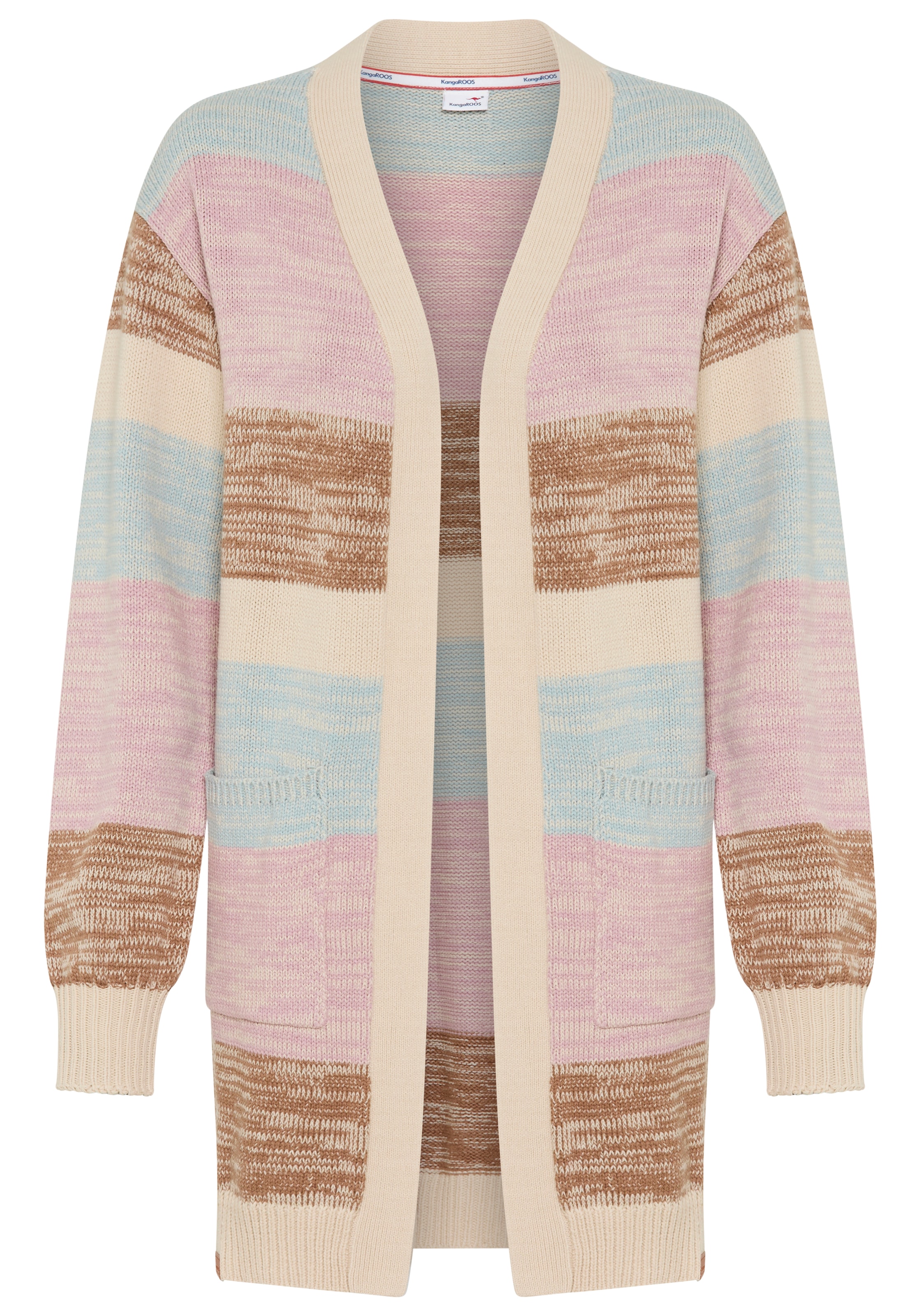 KangaROOS Veste en tricot in offener Long-Form