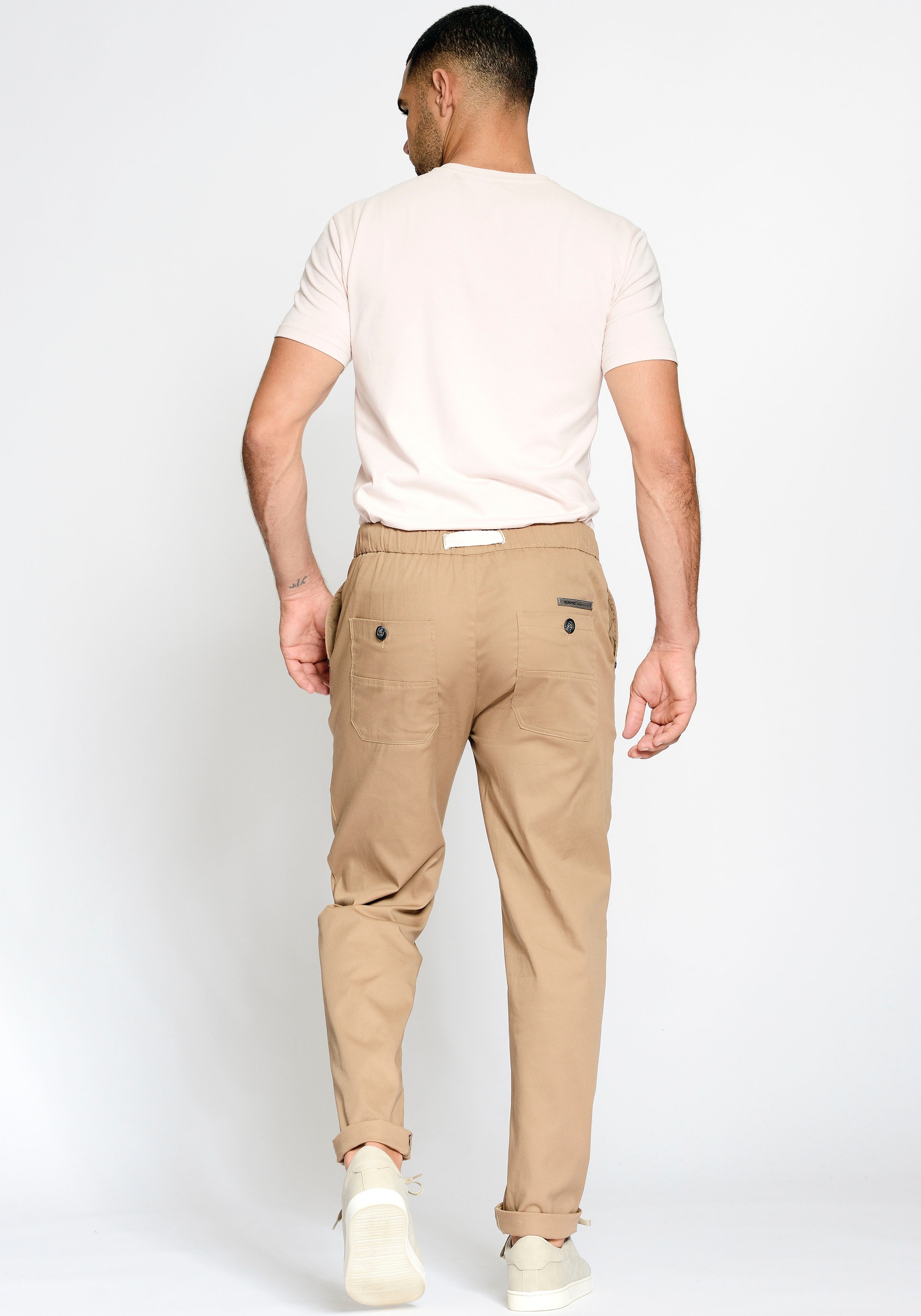GANG Chinohose »94SANTO JOGGER«  Jogger Style mit Gummizug und Tunnelzug-Verschluss