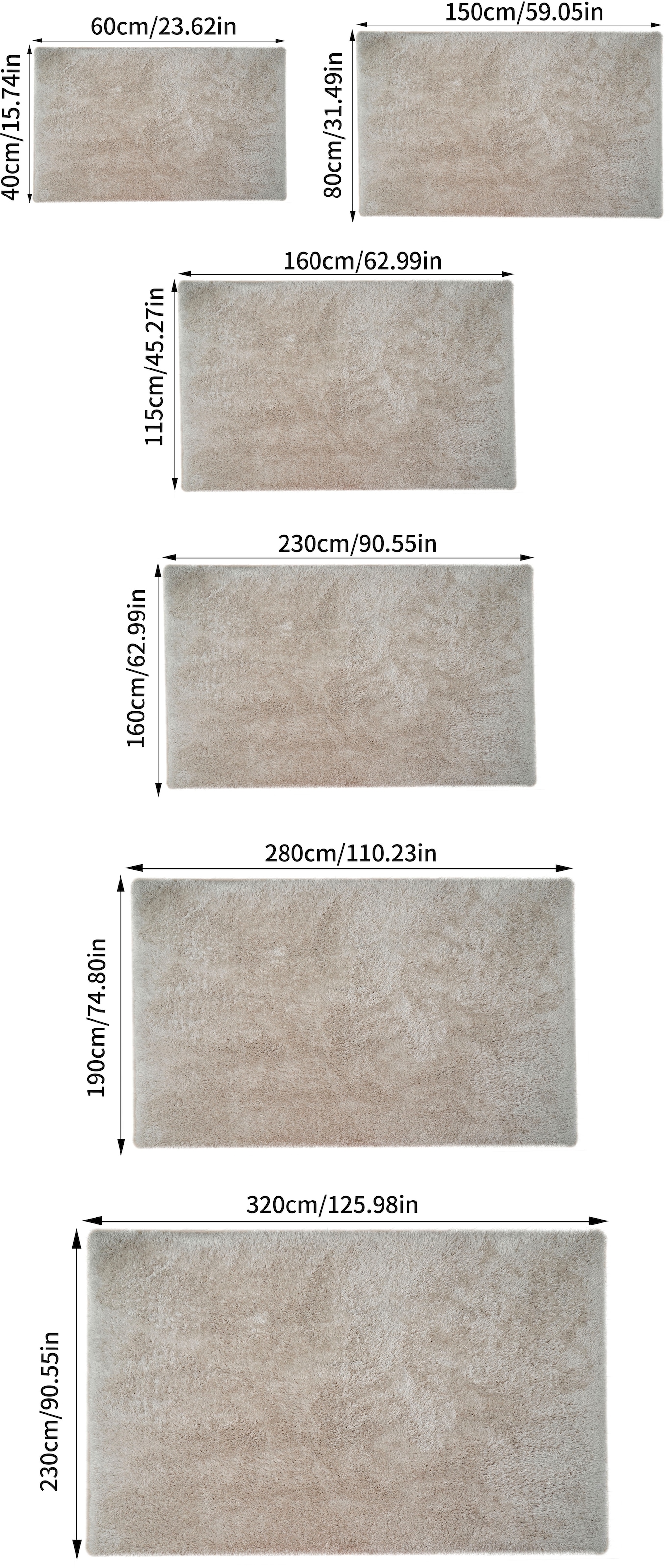 GOODproduct Hochflor-Teppich »Micro Shaggy, aus weicher Mikrofaser« rechteckig 53 mm Höhe weich, flauschig, Uni-Farben, Wohnzimmer, Schlafzimmer, Kinderzimmer