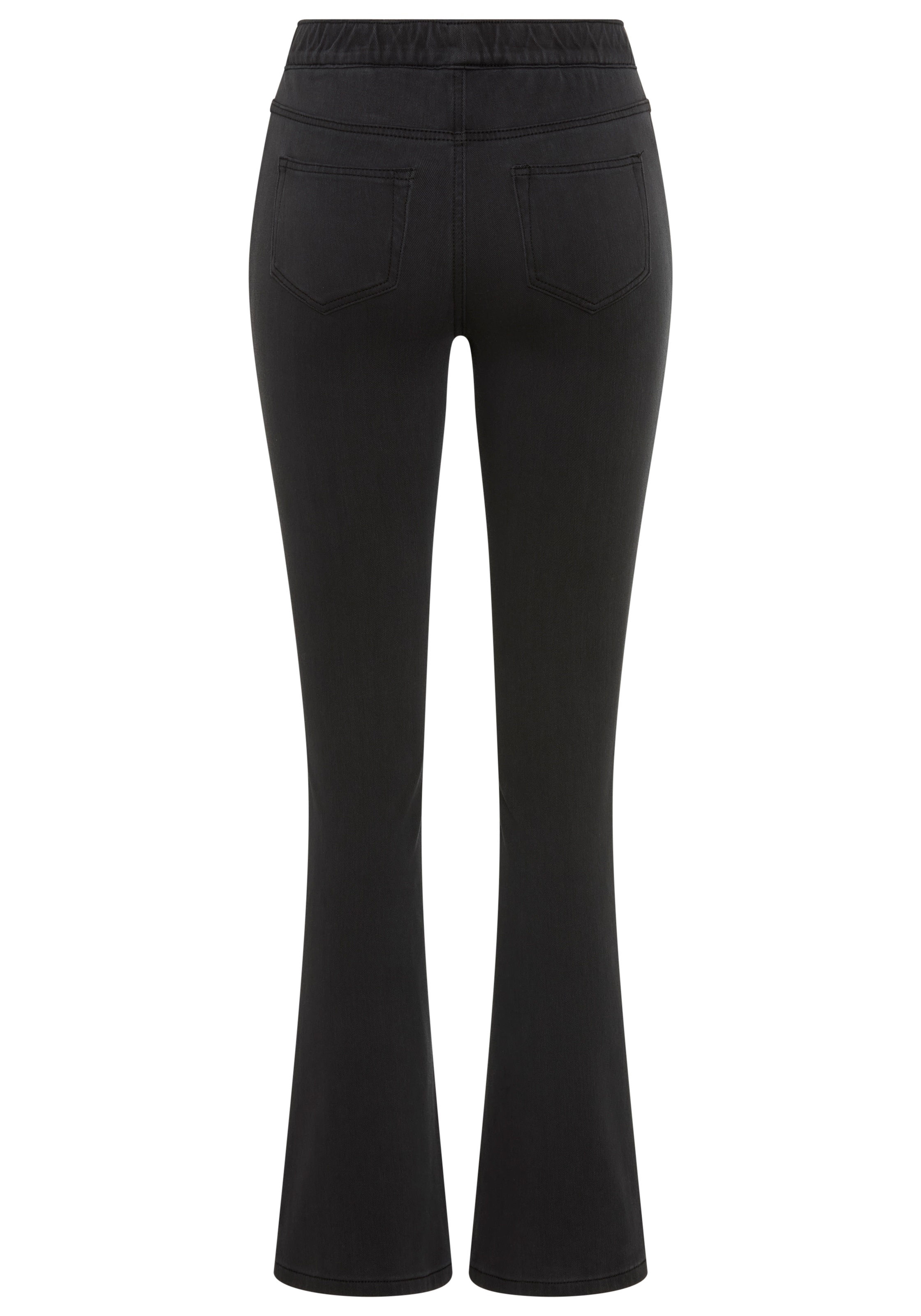 Arizona Jeggings en jeans »im 4 Way Stretch, Quer- und Längselastisch, Bootcut« coupe très slim, forme bootcut, hauteur normale de taille