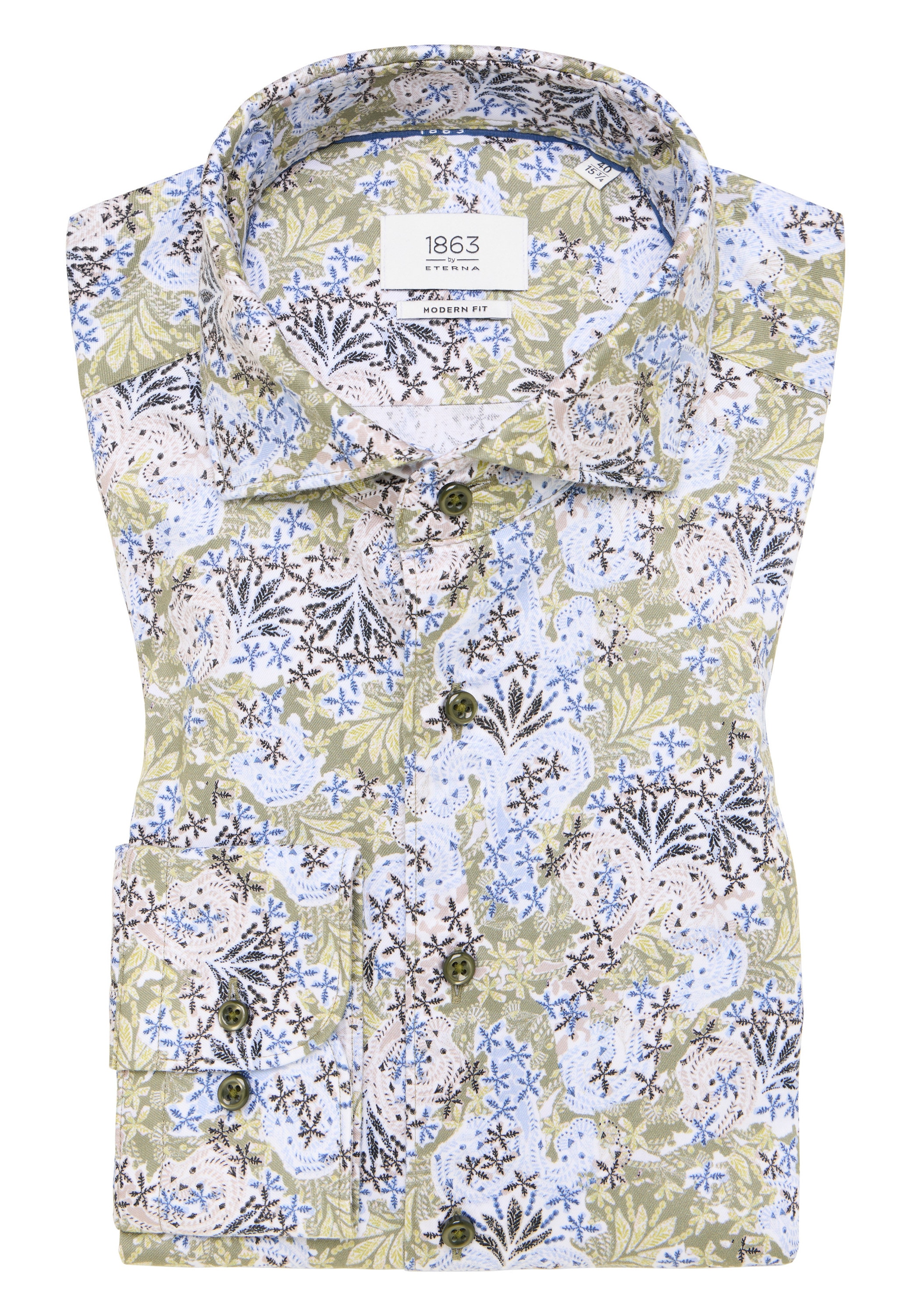 Eterna Langarmhemd »MODERN FIT« EASY IRON (bügelleicht)