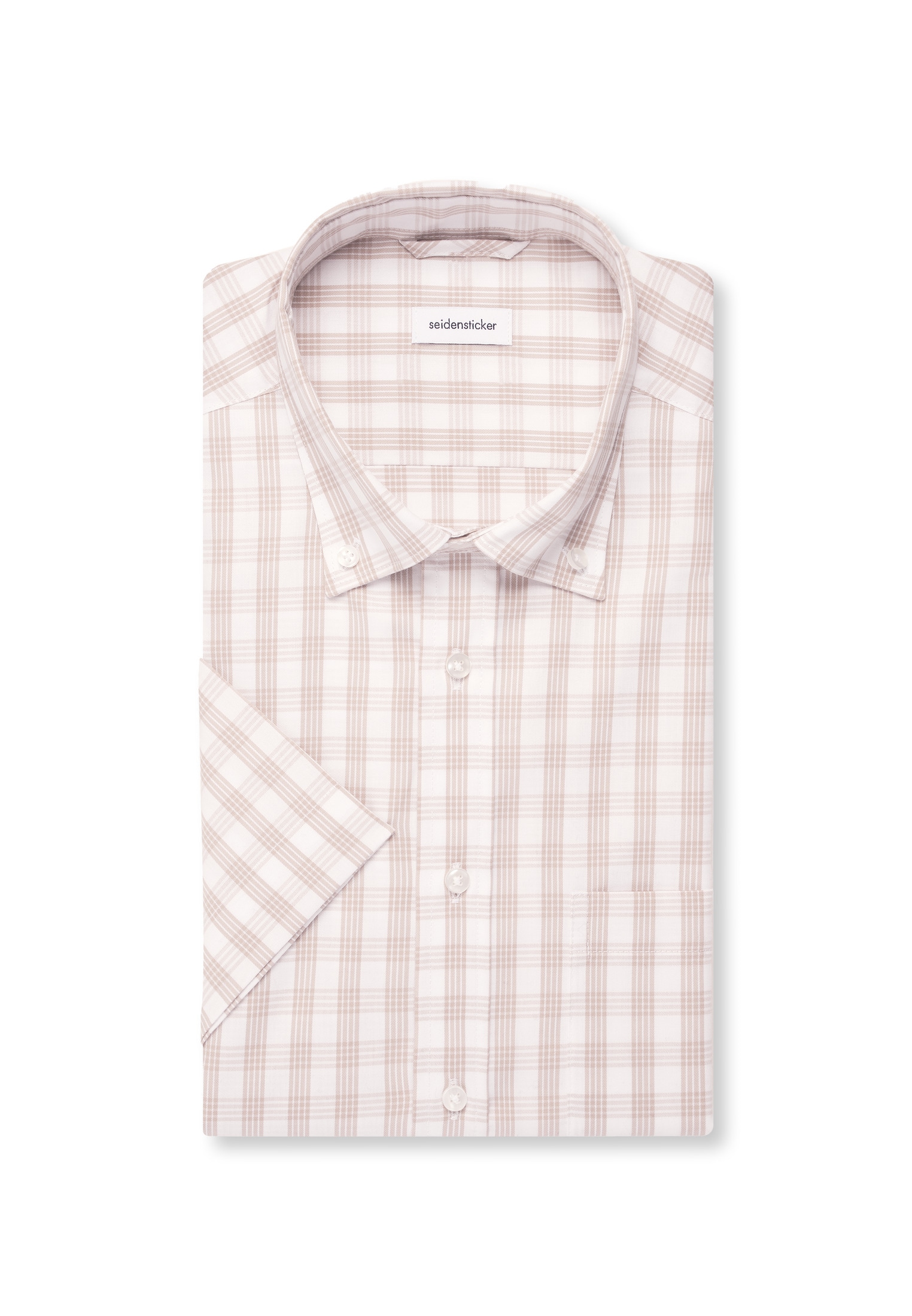 seidensticker Businesshemd »Comfort« Comfort 1/2 Button-Down-Kragen Karo