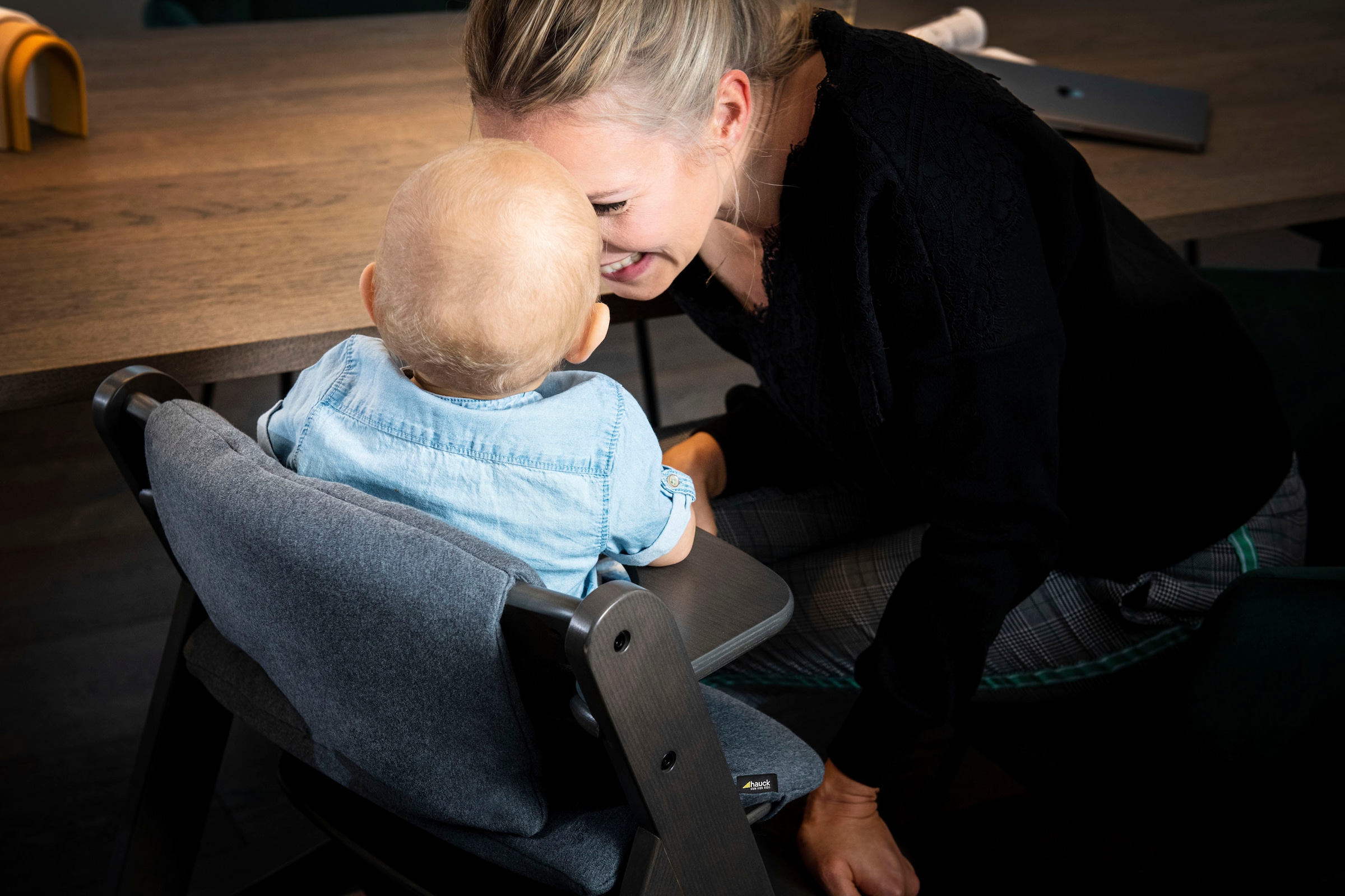 Hauck Kinder-Sitzauflage »Select, jersey charcoal« für den ALPHA+ Holzhochstuhl und weitere Modelle