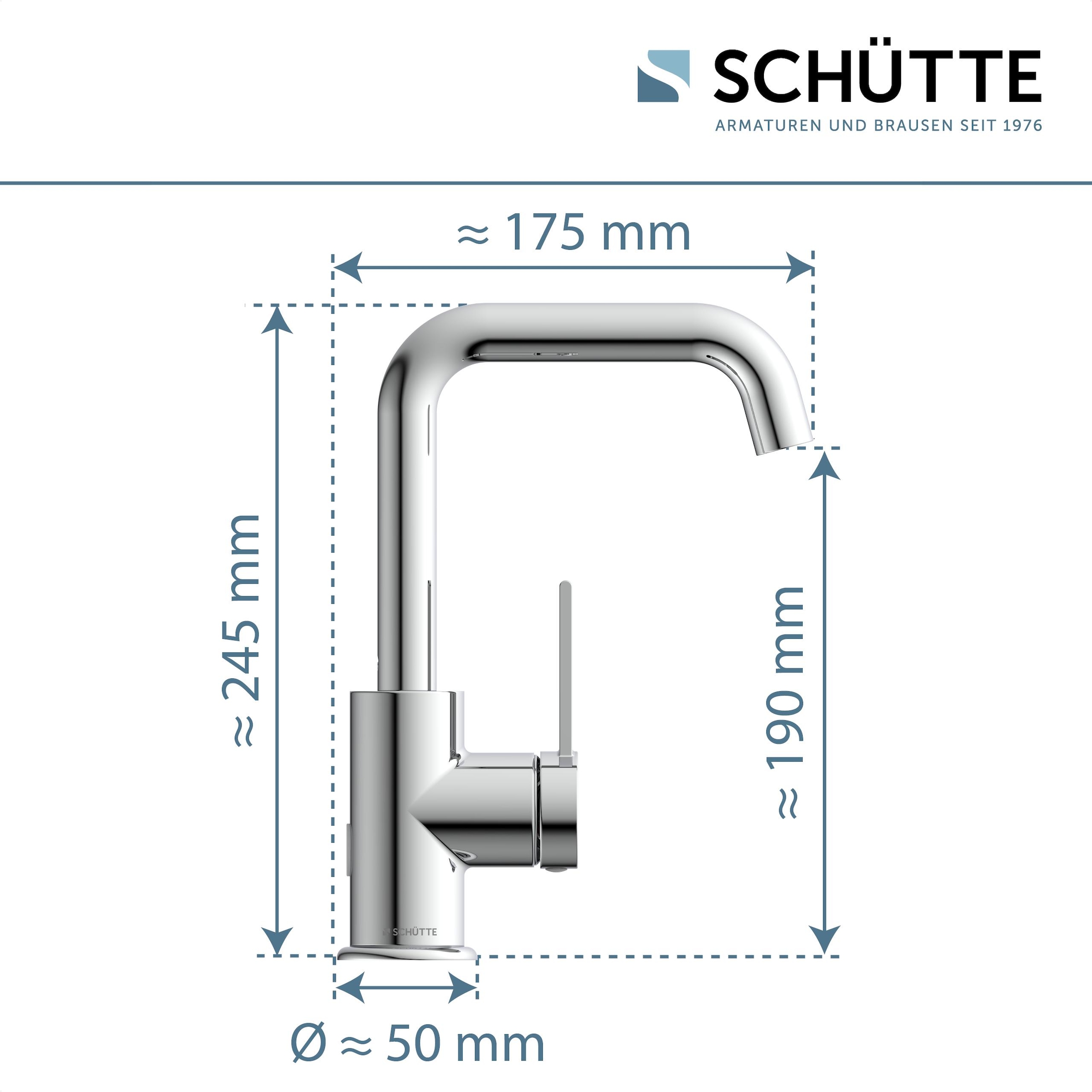 Schütte Waschtischarmatur »»LOS ANGELES«« 1 Stk. tlg. Praktische Cold-Start-Funktion zum Energiesparen