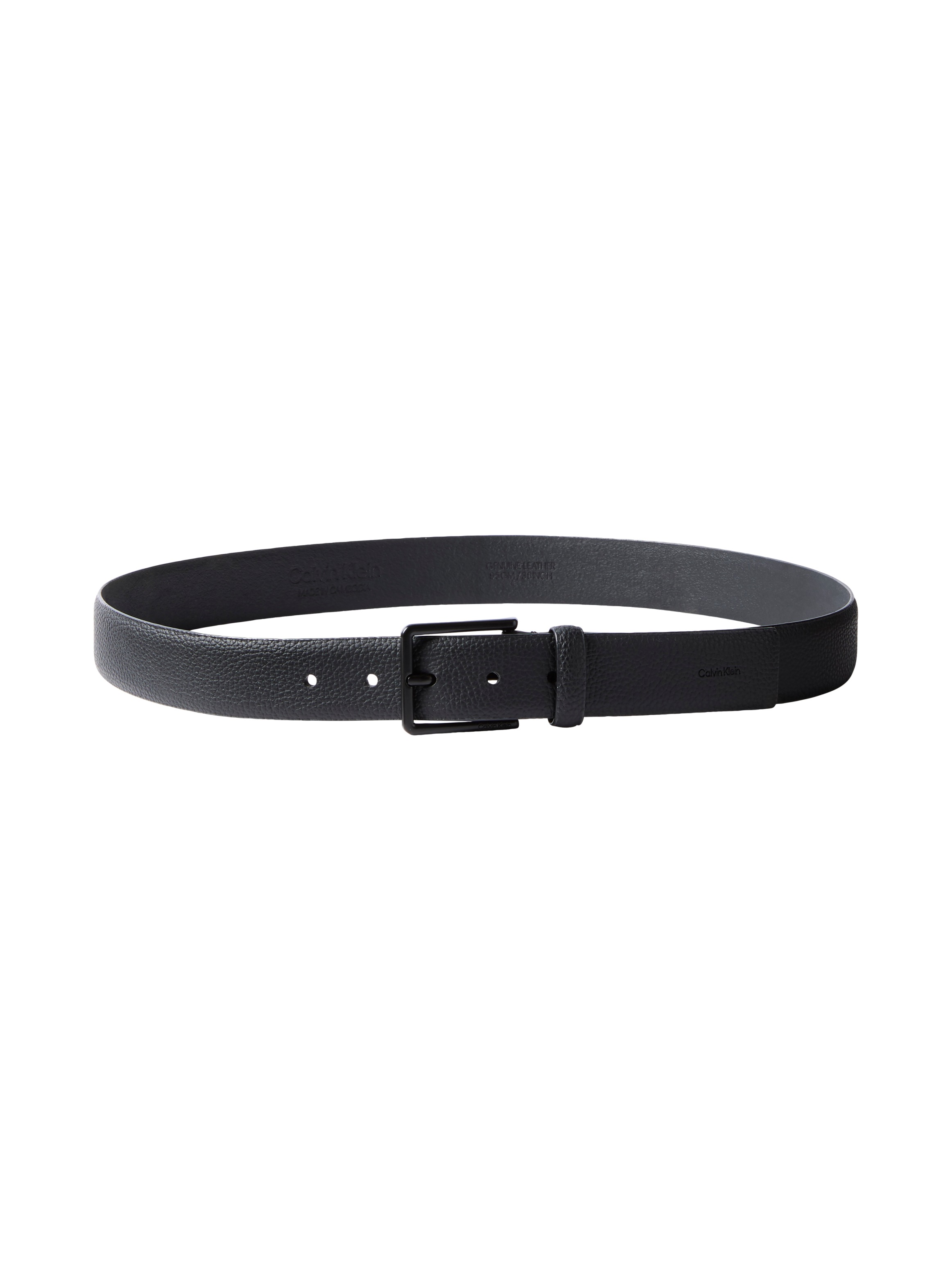 Calvin Klein Ceinture en cuir »WARMTH BUCKLE PEBBLE 35MM FIXED« taille réglable avec boucle métallique