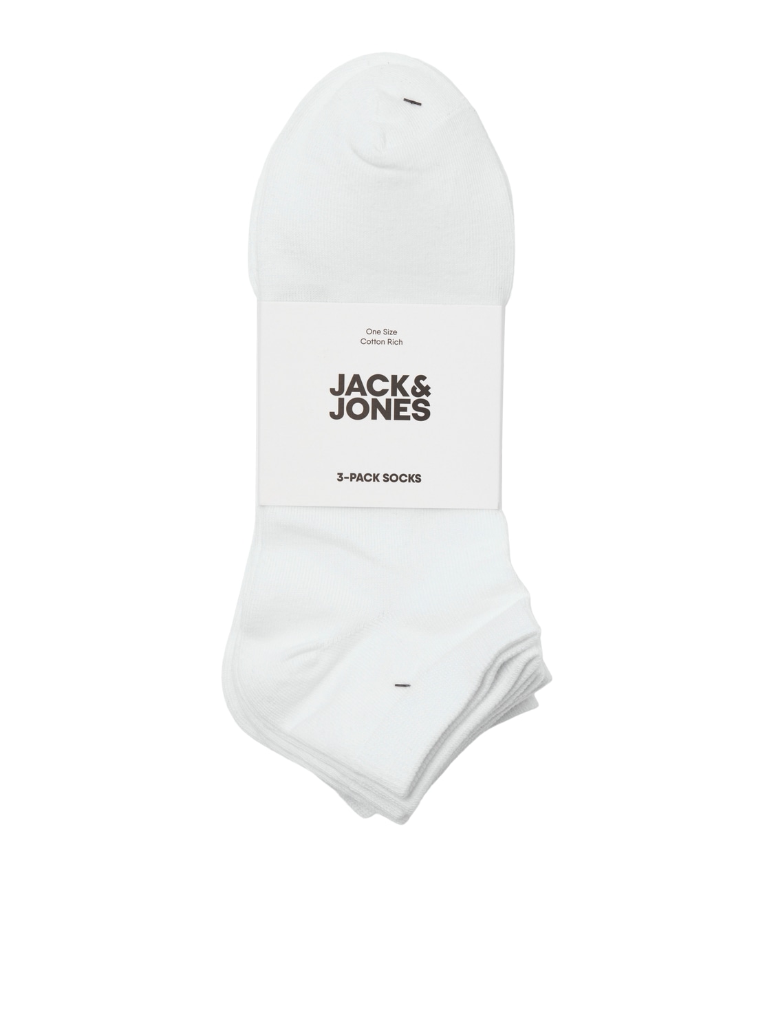 Jack & Jones Sneakersocken »JACLOUIS – Sockenpackung mit Stretch-Anteil, Einheitsgrösse« Packung, 3 Paar tlg. unifarben, casual