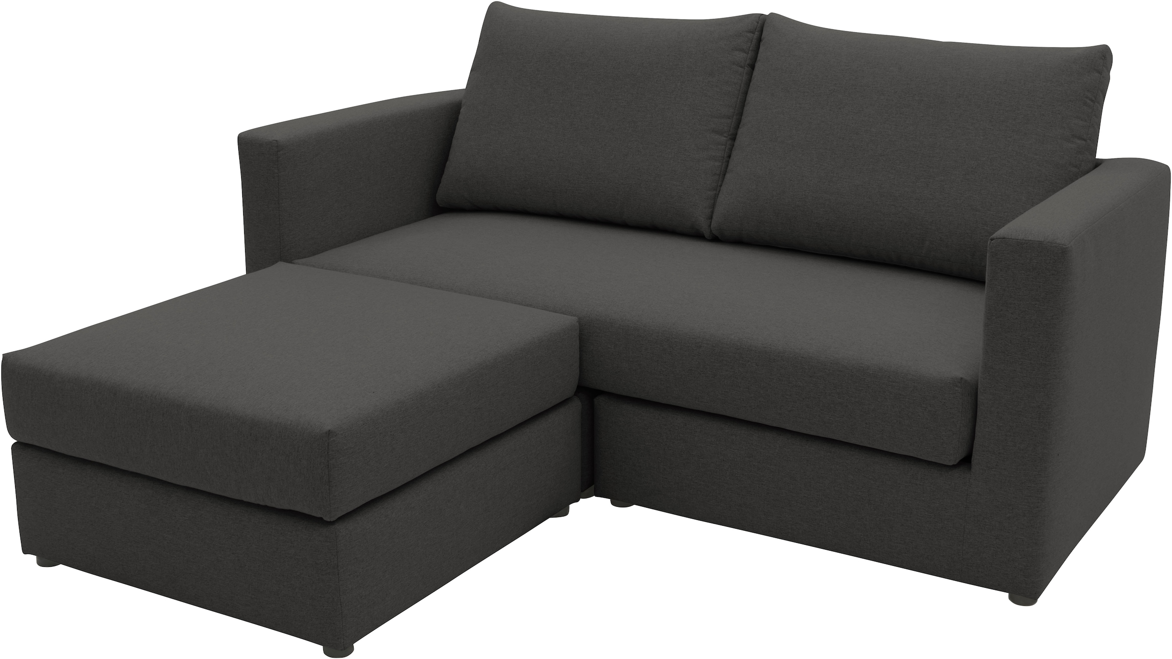 DOMO collection 2-places »Bibury smartes, modulares Ecksofa aus Sofa & Hocker mit Schlaffunktion« Sitzfläche mit Federkern, inkl. 2 Rückenkissen