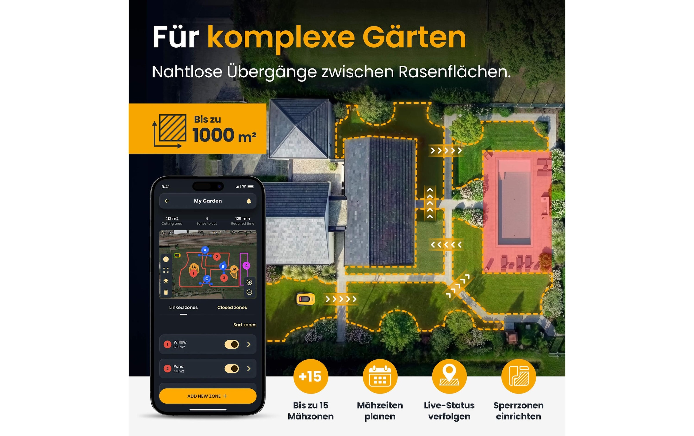 STIGA Robot tondeuse »A10v inkl. Akku«  mit GPS