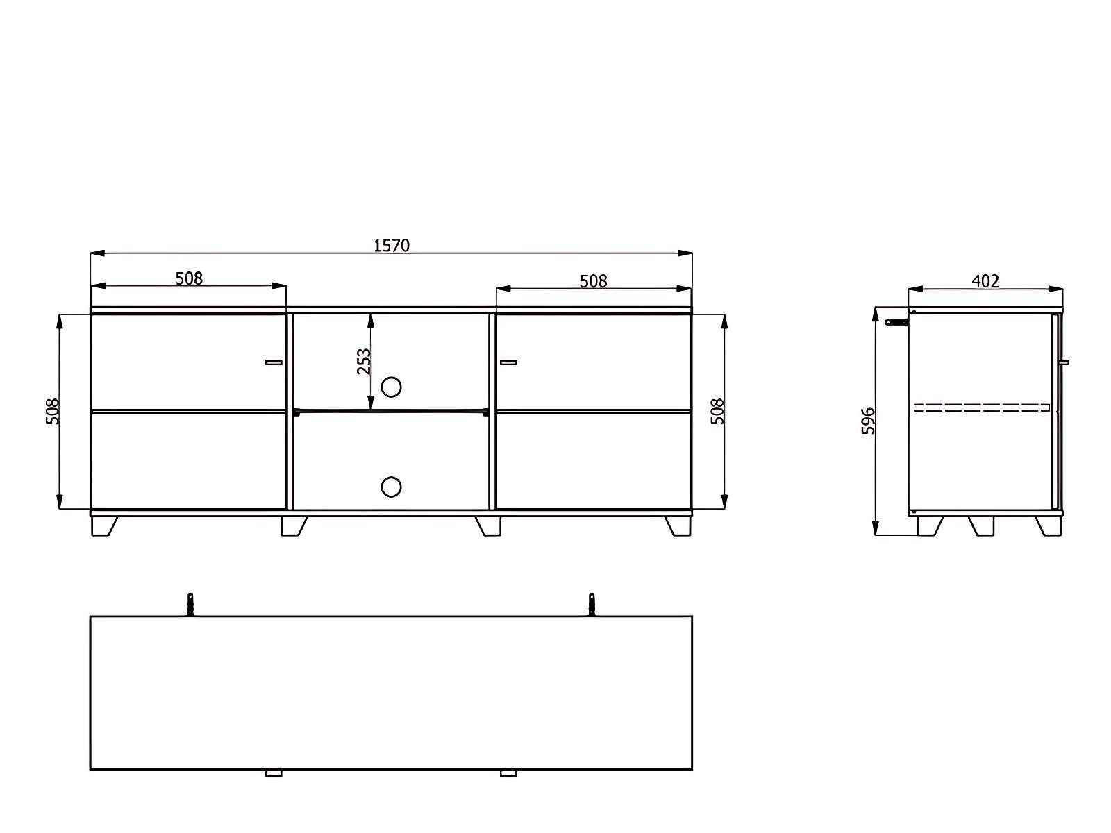 INOSIGN Tableau TV »Burgundy Lowboard, TV-Schrank, TV-Ständer, Hochglanzfonten« Hochglanzfronten und eine Innenausstattung in Flagstaff Eiche