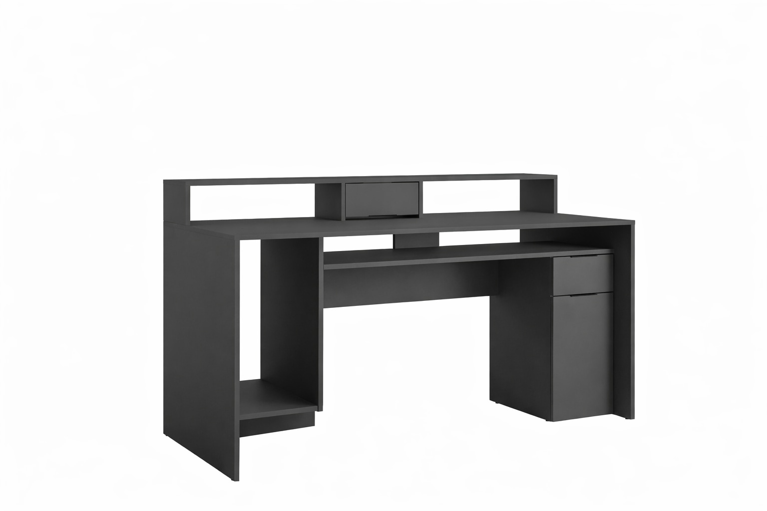 GOODproduct Schreibtisch »Peooria Computertisch mit Monitoraufsatz & Towerfach, viel Stauraum« Büroschreibtisch, Gamingtisch mit Schublade, modern, Breite 160 cm