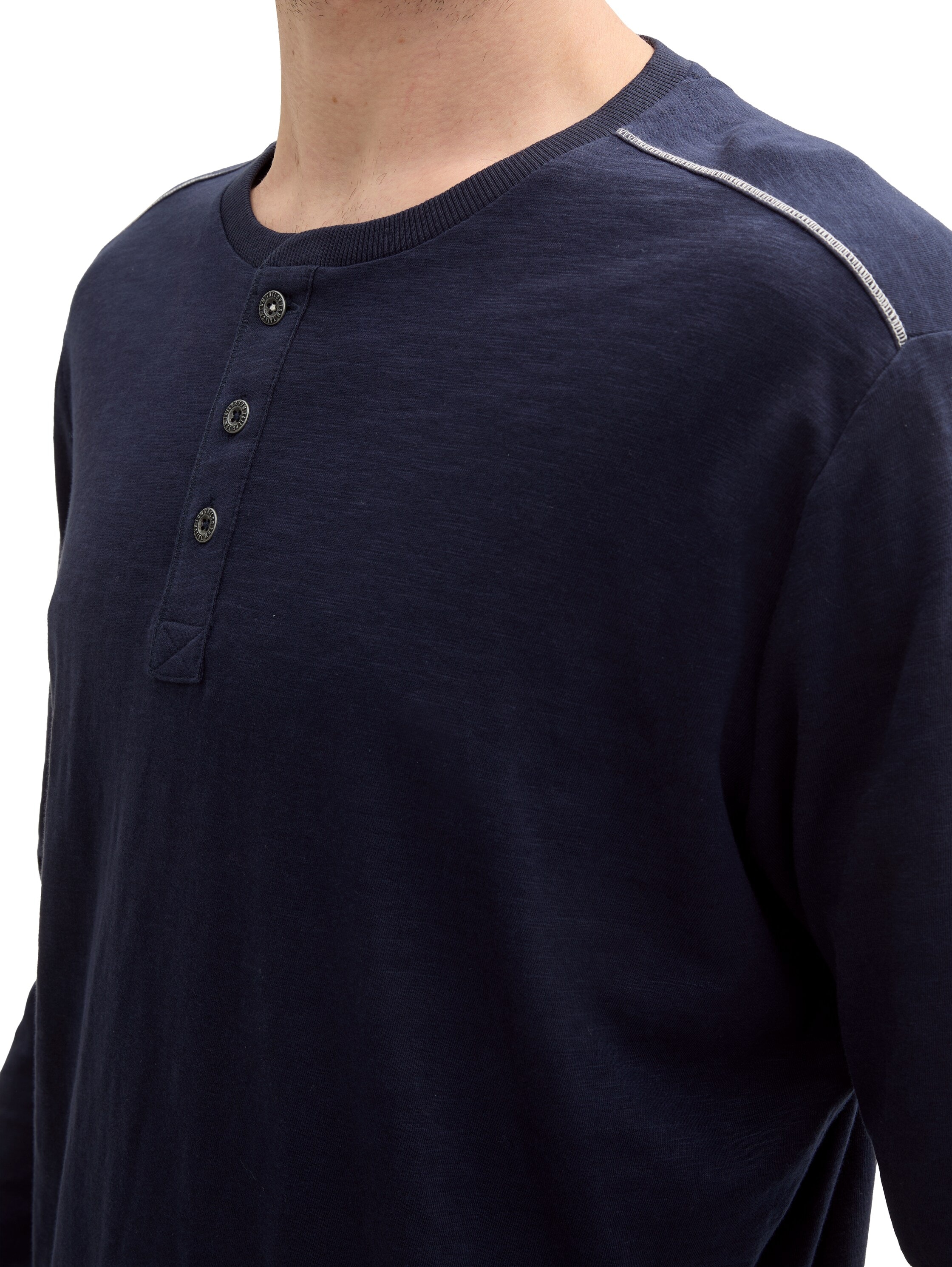 TOM TAILOR Langarmshirt mit Knopfleiste