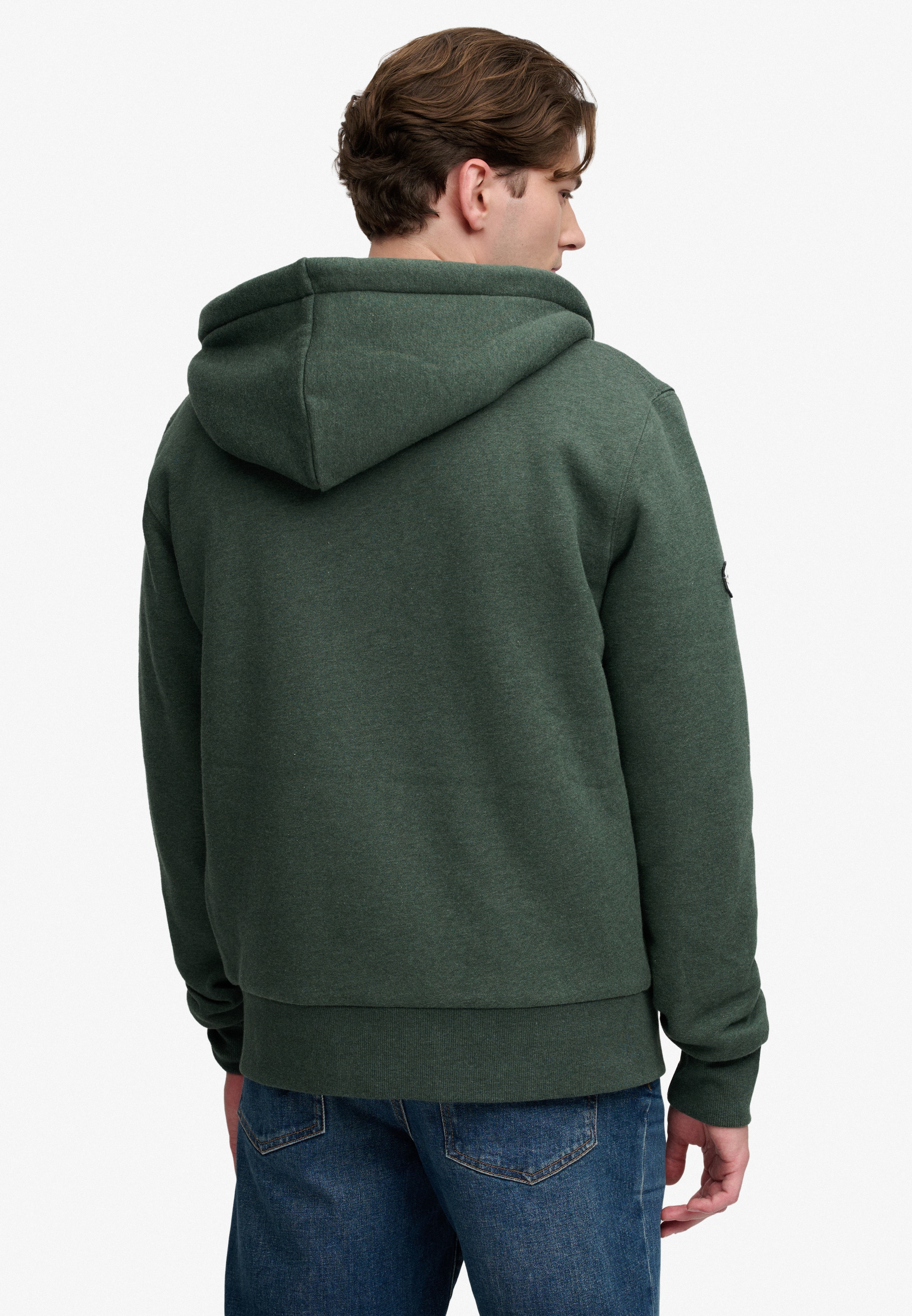 Superdry Sweat à capuche »BORG LINED ZIPHOOD« Mélange de coton, coupe slim