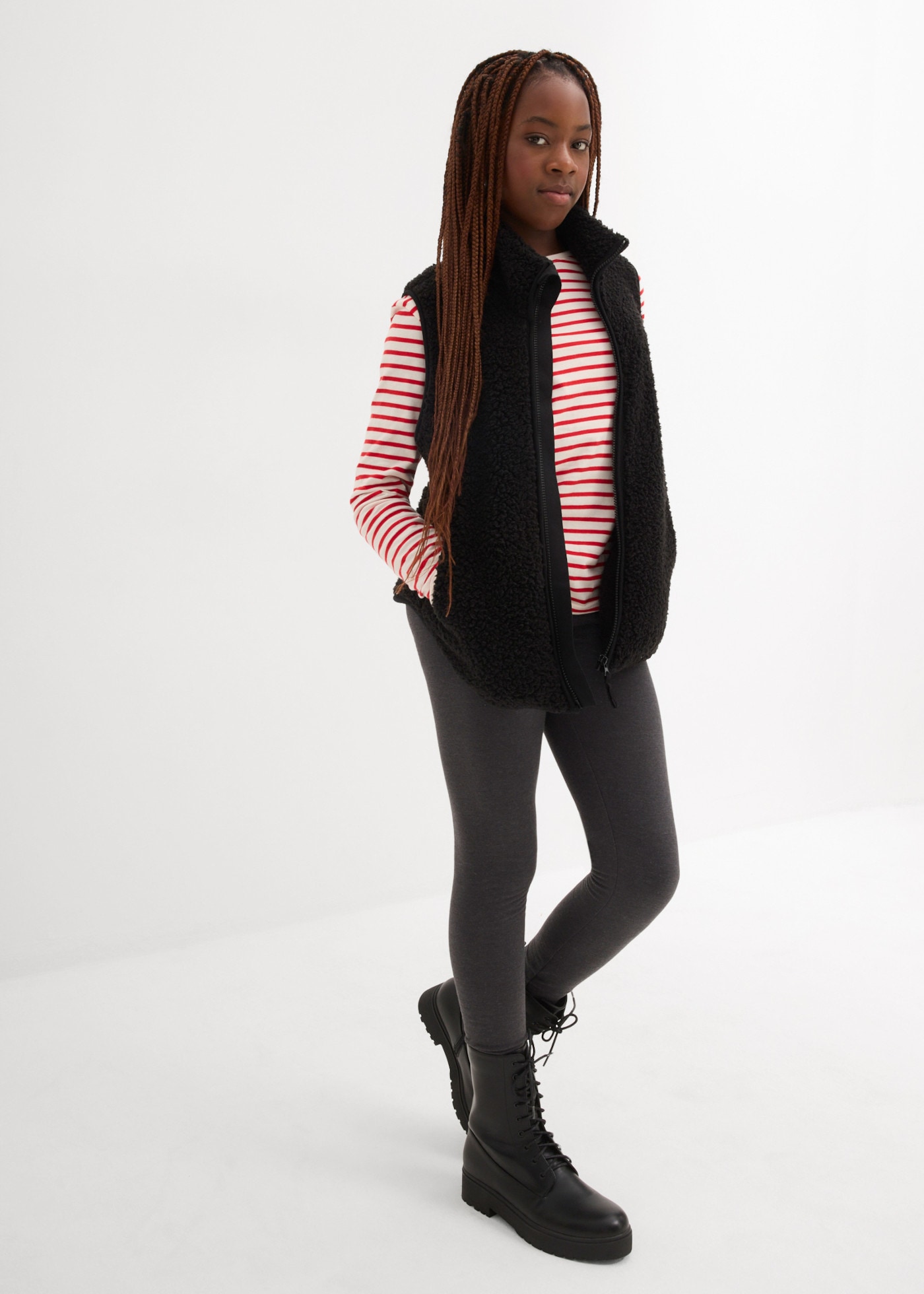 bonprix Leggings thermiques  avec intérieur gratté, coupe confortable, pour filles, style décontracté