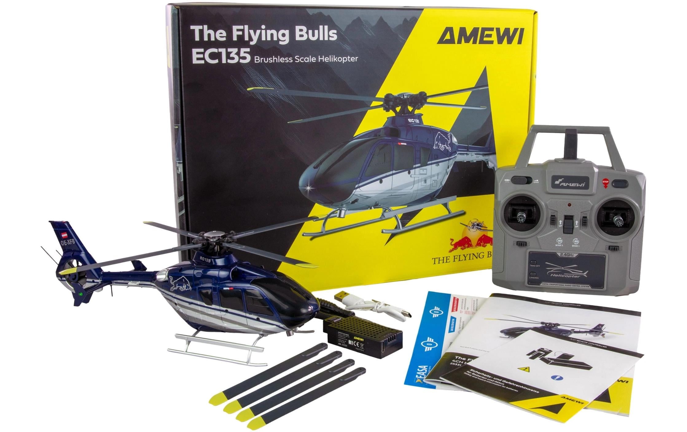 Amewi RC-Helikopter »Helikopter EC135 Flying Bulls 4-Kanal, RTF, 6G«