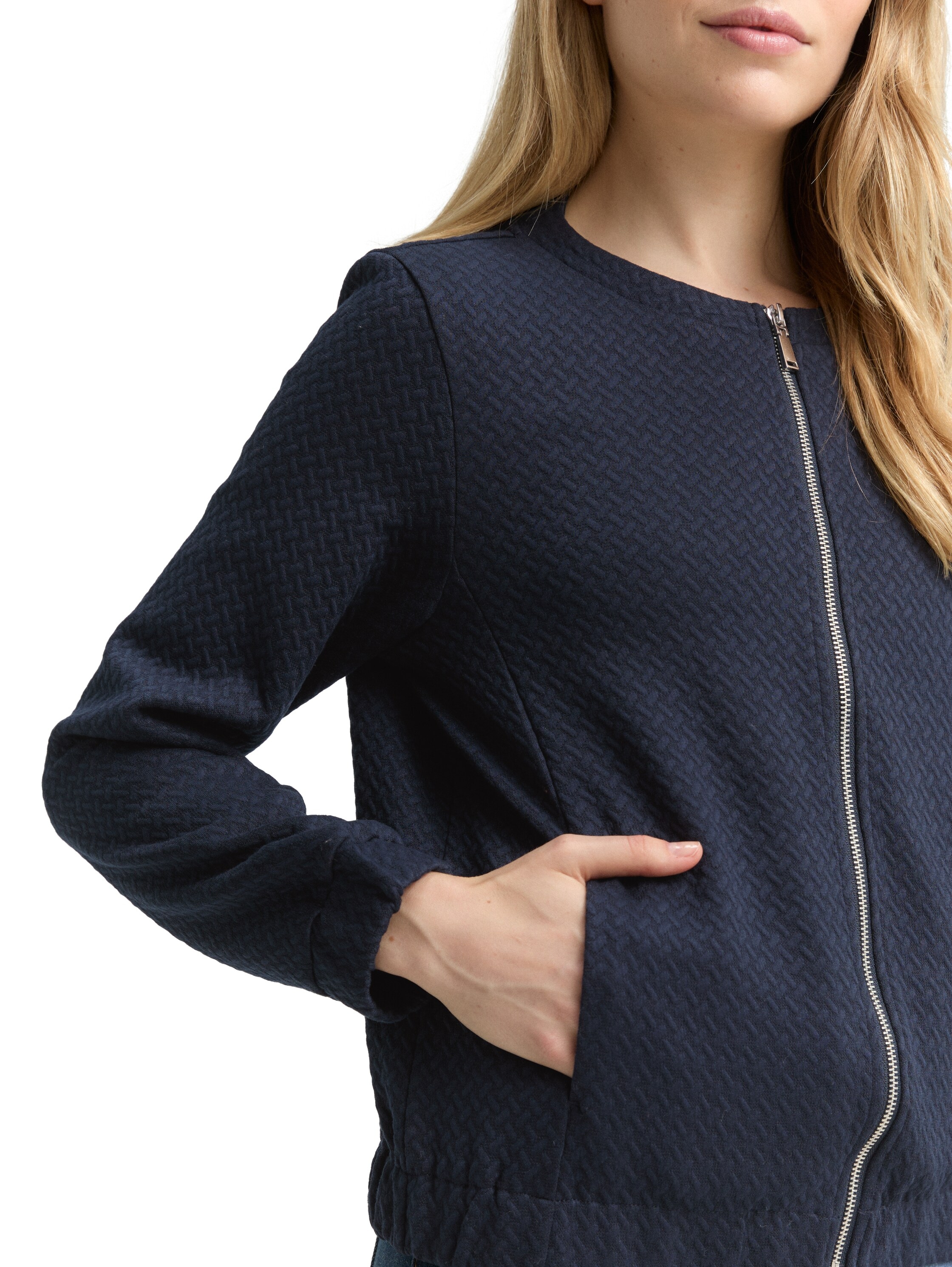 TOM TAILOR Veste sweat mit Struktur