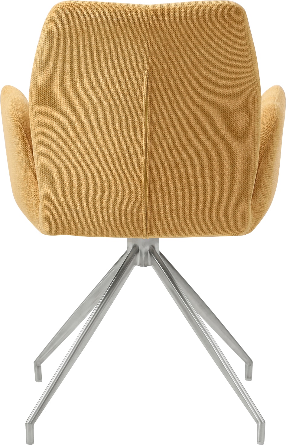 SalesFever Ensemble de salle à manger »Stilvolle Tischgruppe« Set, 5 cuis tlg. 5-teiliges Set: Tischplatte mit Baumkante, rostfreies Edelstahlgestell