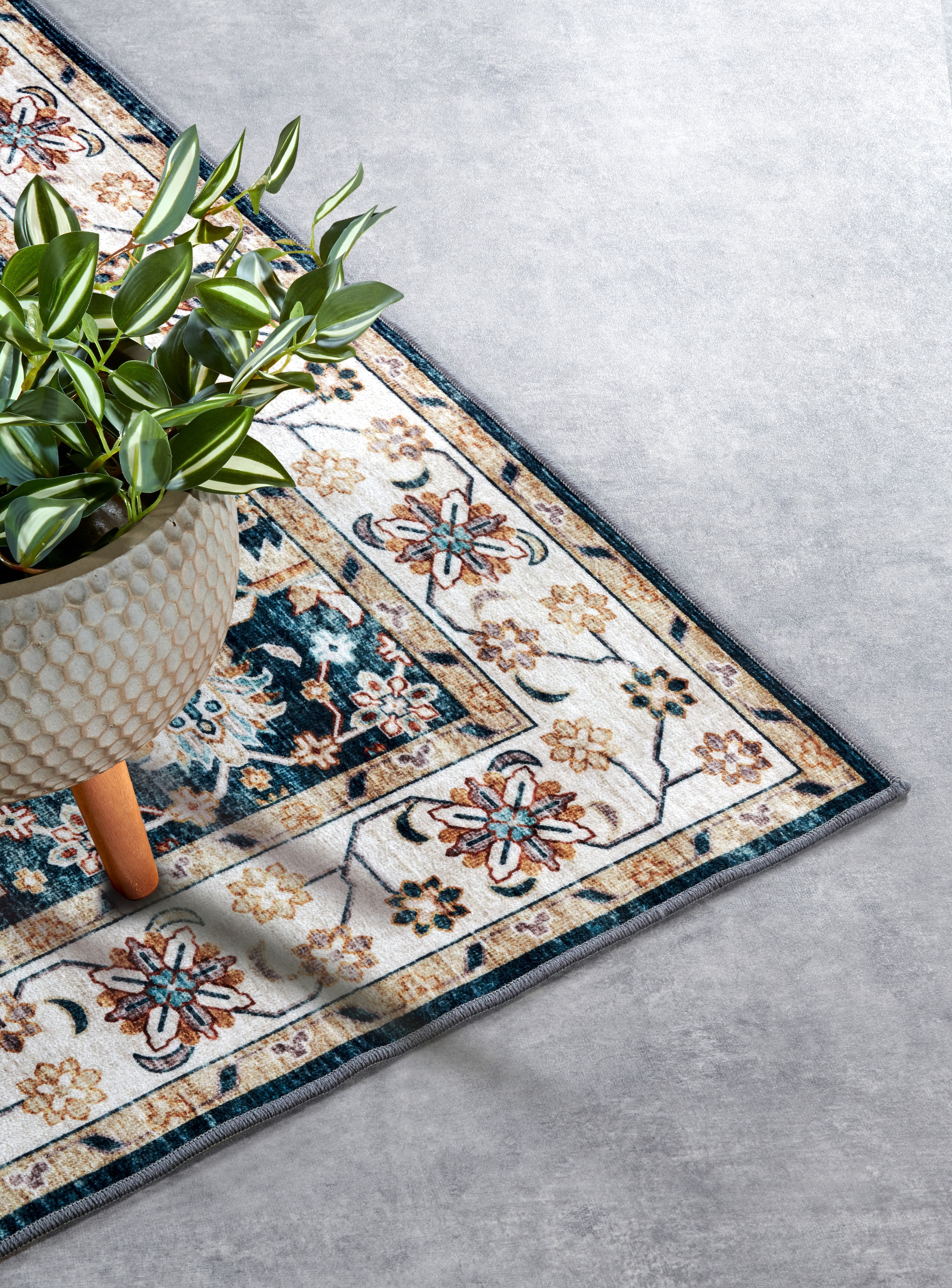 ELLE DECORATION Tapis »Saveh« Rectangulaire 5 mm Höhe Kurzflor, Anti Rutsch, Vintage, Klassisch, Wohnzimmer, Flur