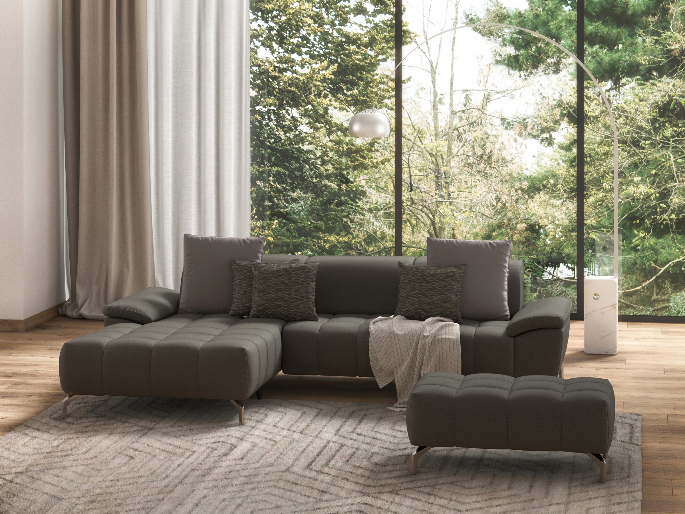 sit&more Hocker »Cool« mit silberfarbenen Füssen