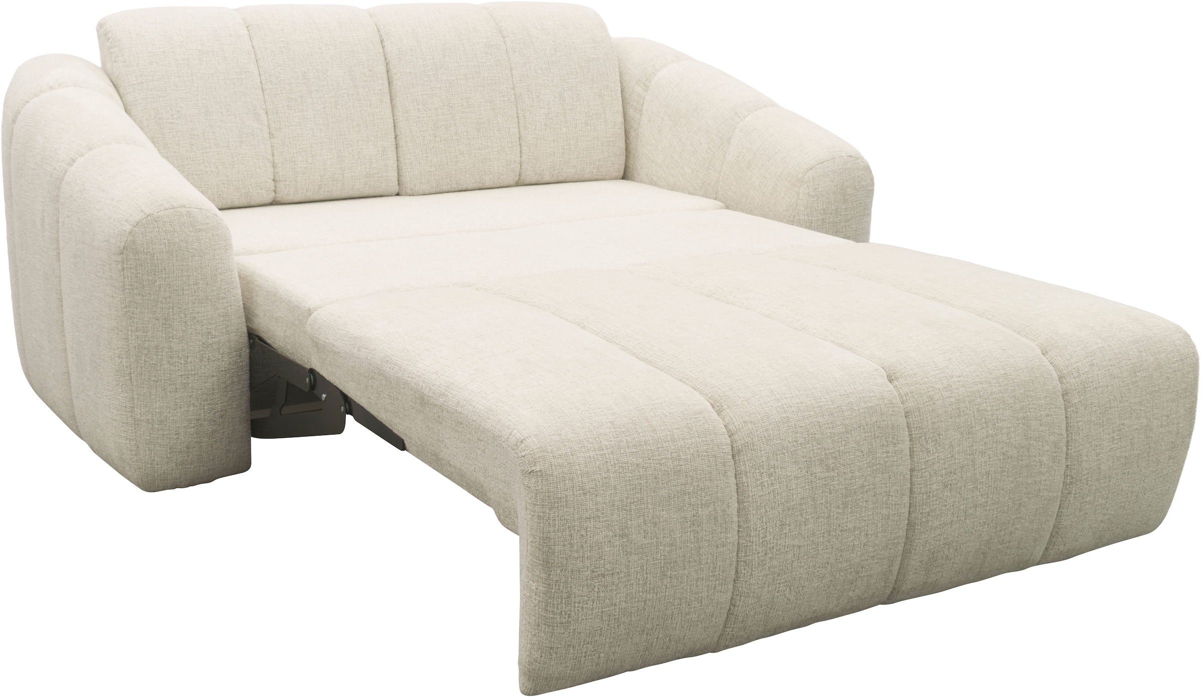 DOMO collection Schlafsofa »Lymra, 192 cm breit, organische Form mit vertikalen Absteppungen« Mit Schlaffunktion