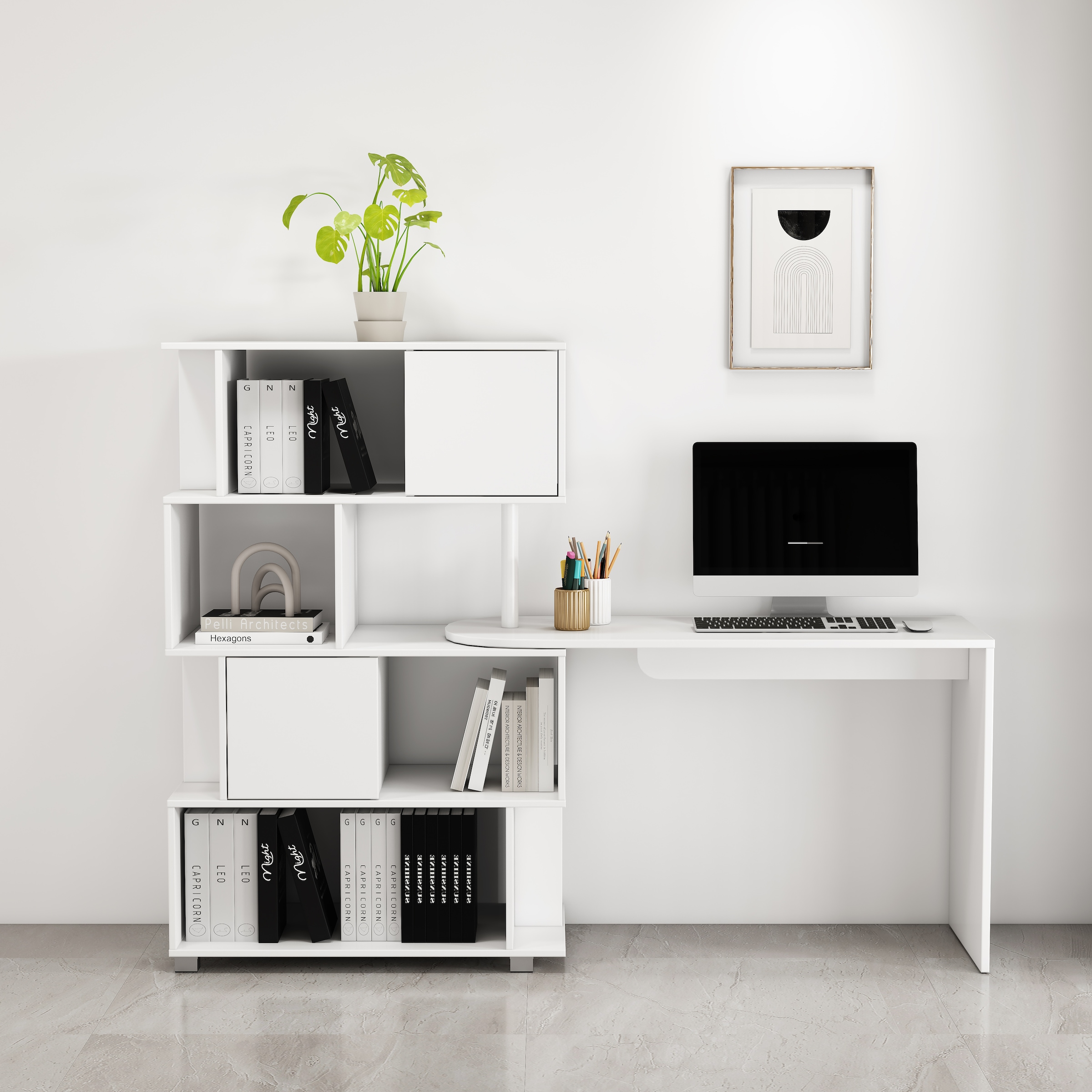 GOODproduct Schreibtisch »Inovo« Set,  als Eckschreibtisch oder Schreibtisch nutzbar, viel Stauraum