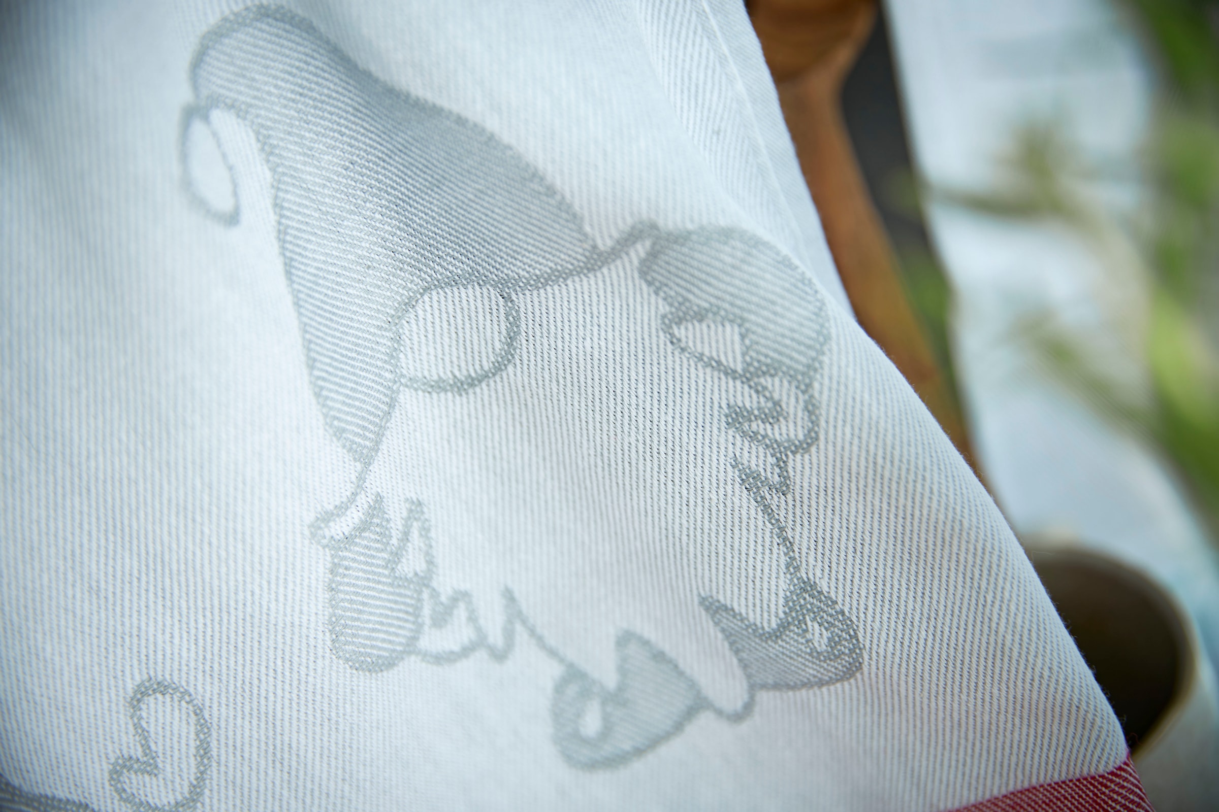 Dyckhoff Geschirrtuch »Wichtel, mit Schriftzug Frohe Weihnachten, Streifen und Sternen« mit 3 verschiedenen Motiven, Masse je Tuch ca. 50x70 cm, 100% Baumwolle