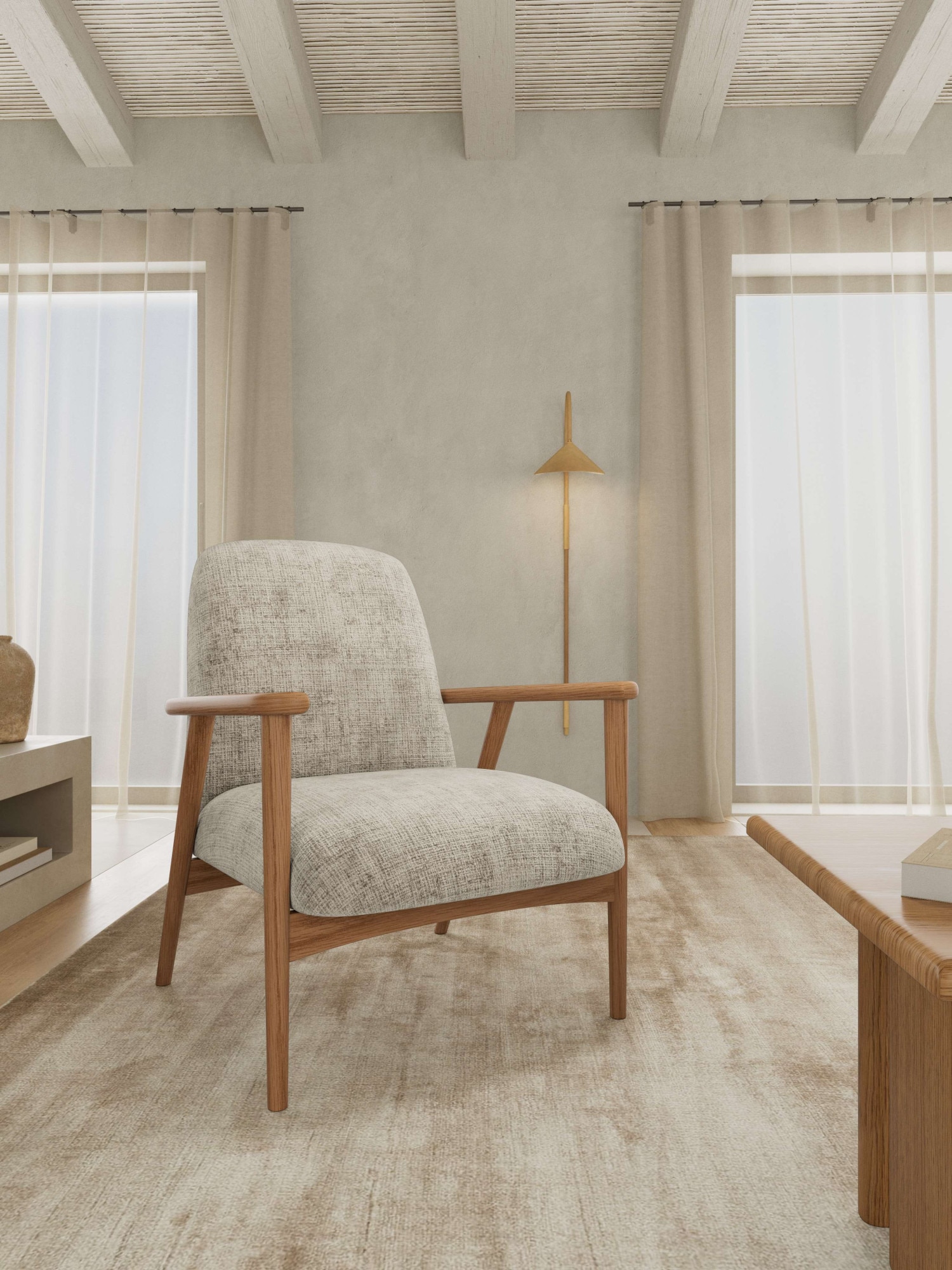 ACTONA GROUP Chaise rembourrée »Polsterstuhl« () chaise avec accoudoirs, beige, 71x84x83cm