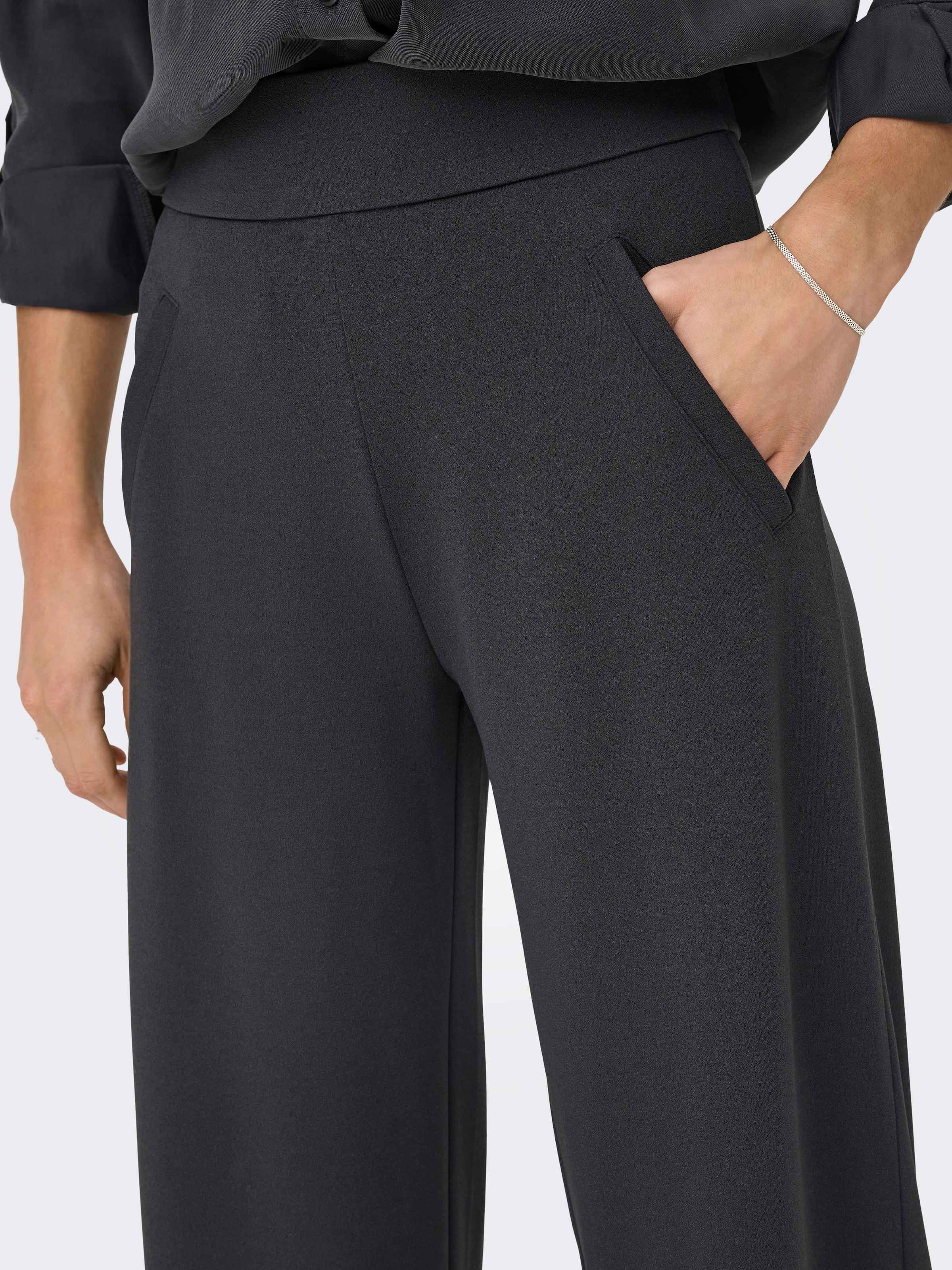 JDY Pantalon à enfiler »JDYLOUISVILLE CATIA WIDE PANT JRS NOOS«  mélange de matériaux