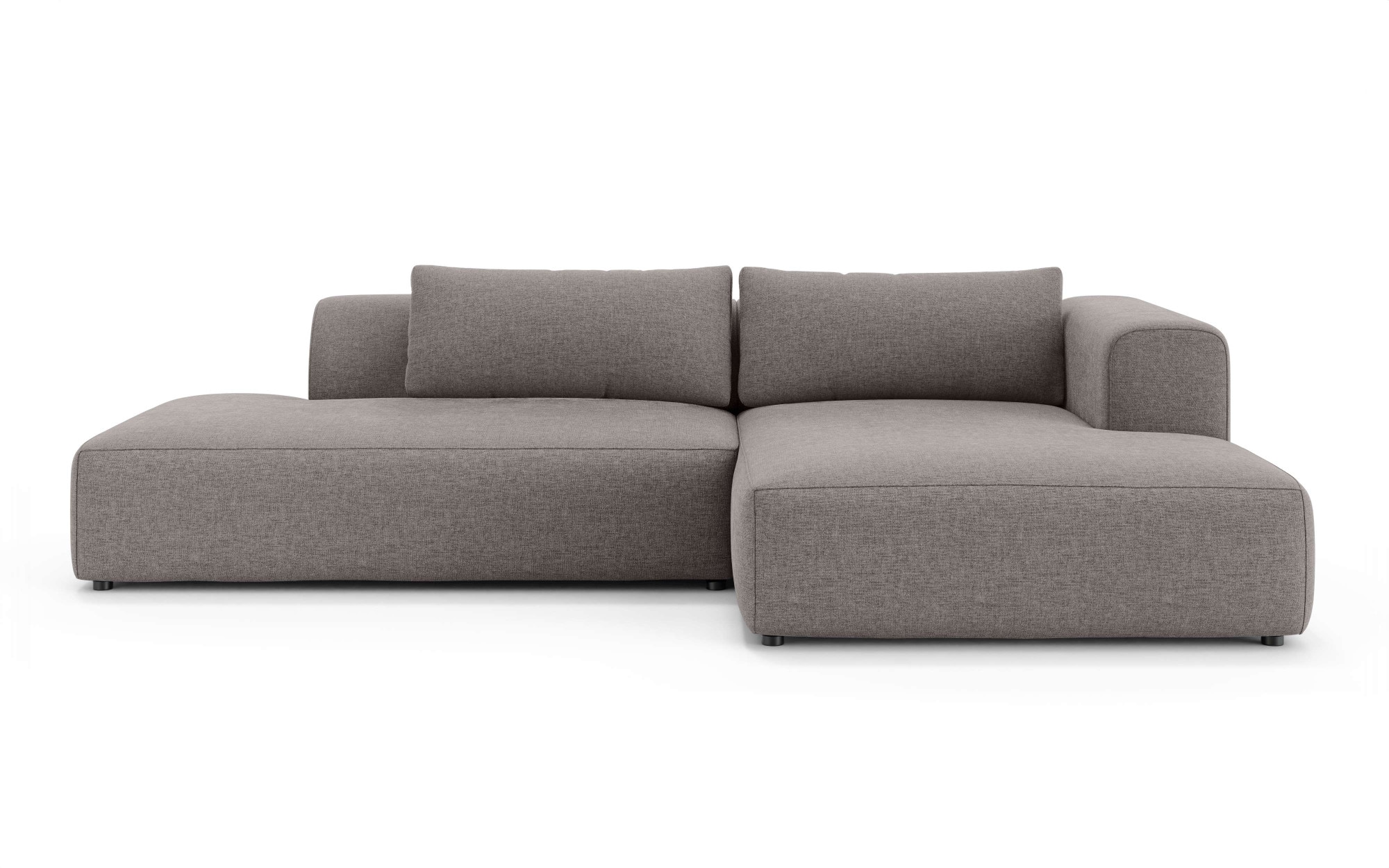 GOODproduct Canapé d'angle »TIARRA Design-Sofa mit Ottomane recht/links bestellbar, Breite 287 cm« L-Form mit hochelastischer Schaum und Wellenunterfederung