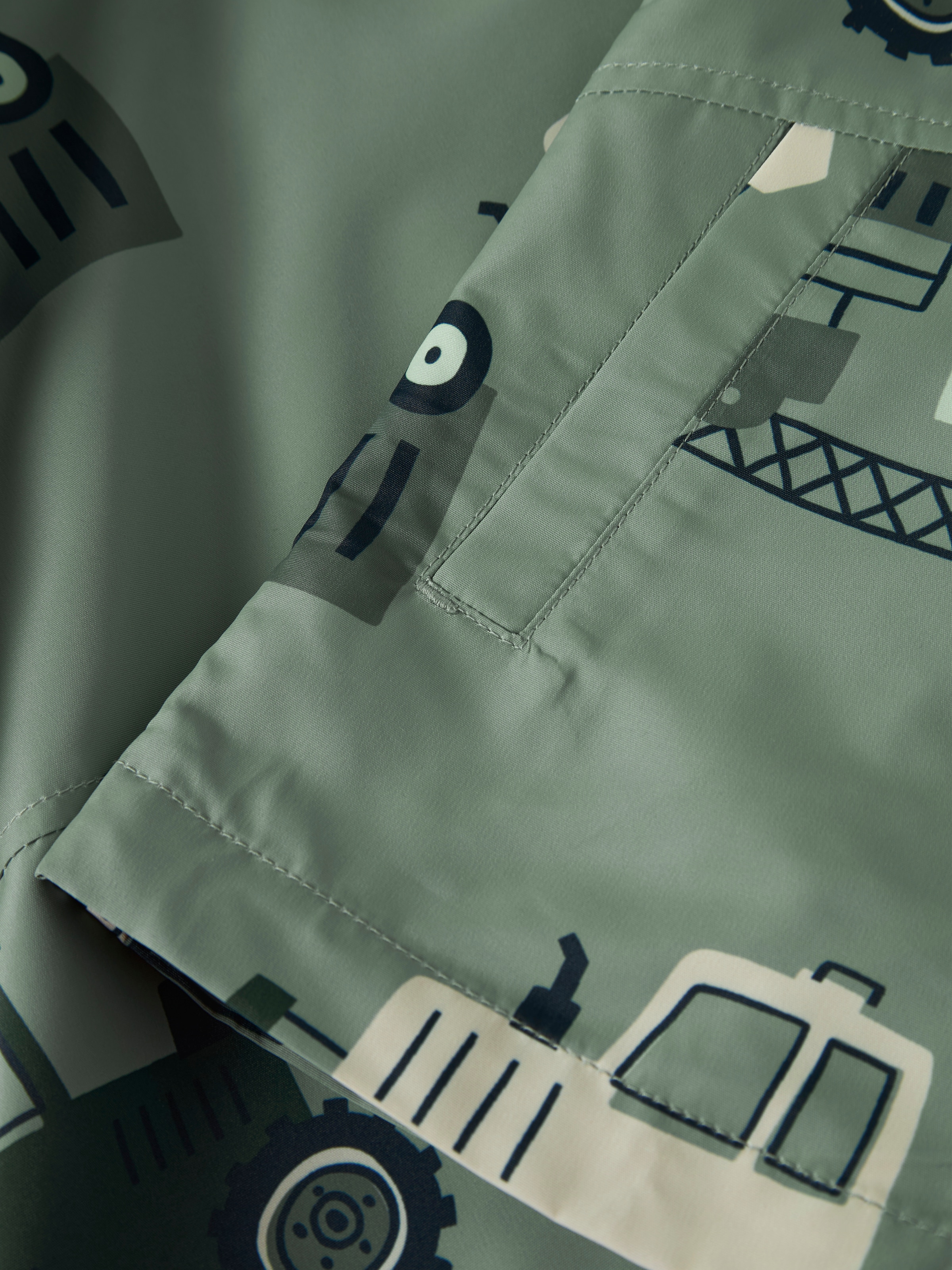 Name It Veste d'extérieur »NMMMAX JACKET LI AOP NOOS« mit Kapuze reflektierende Details, wasserabweisend