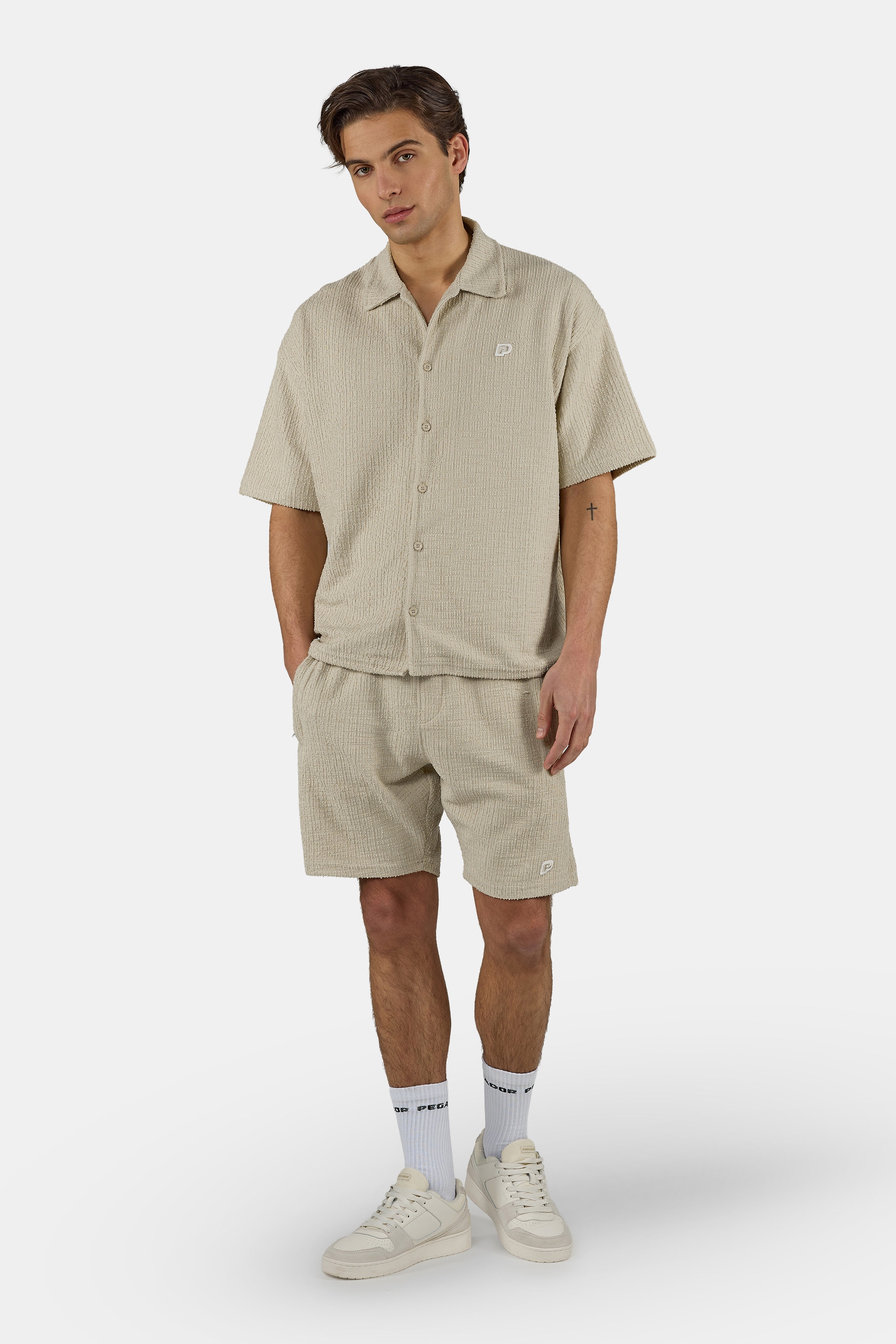 PEGADOR Shorts »Libco Structured Knit Shorts«  Materialmix, regular fit
