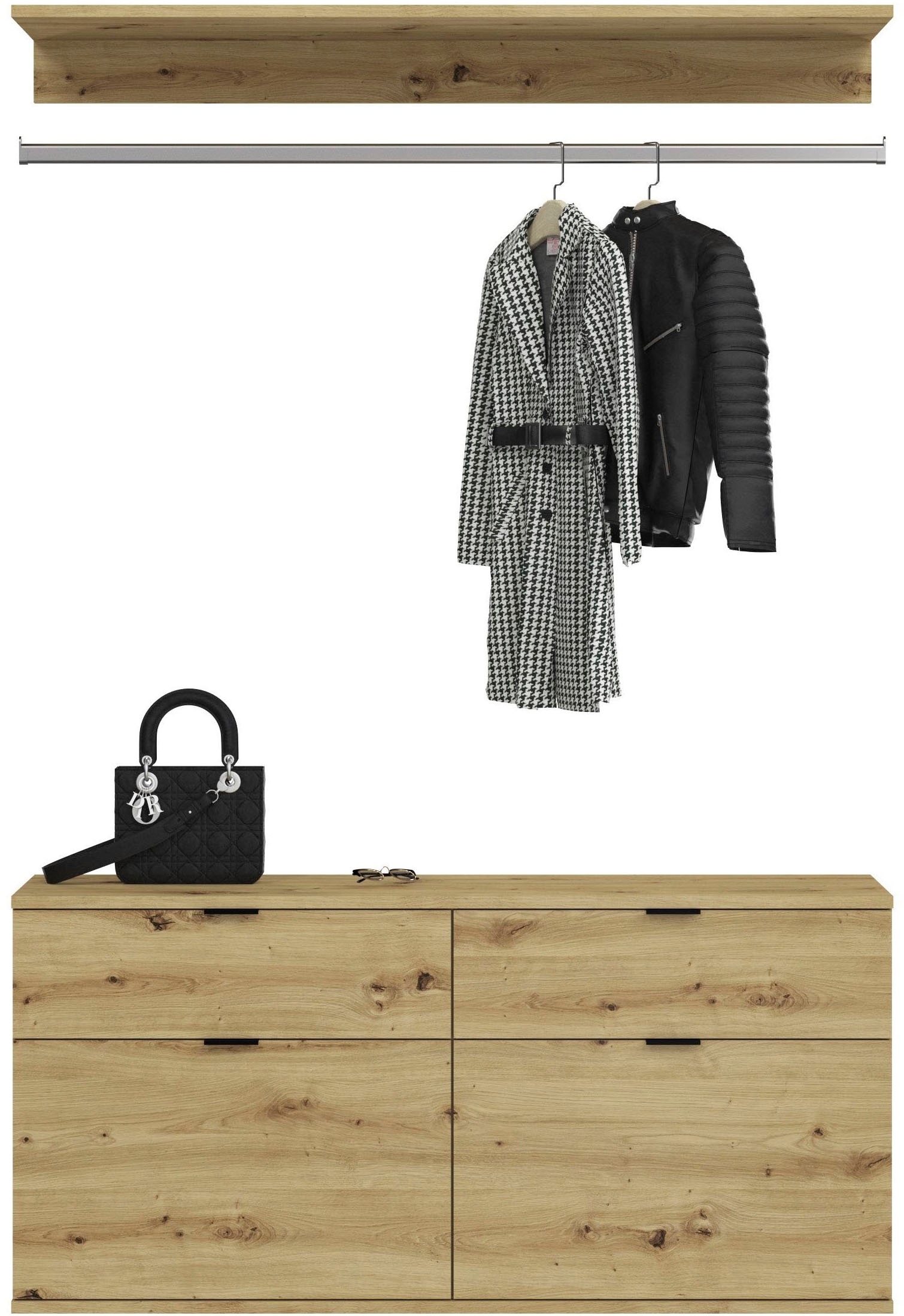 INOSIGN Garderoben-Set »Trondheim, Breite 243 cm, 5-teilig, bestehend aus:« Set, 4 Stk. tlg.