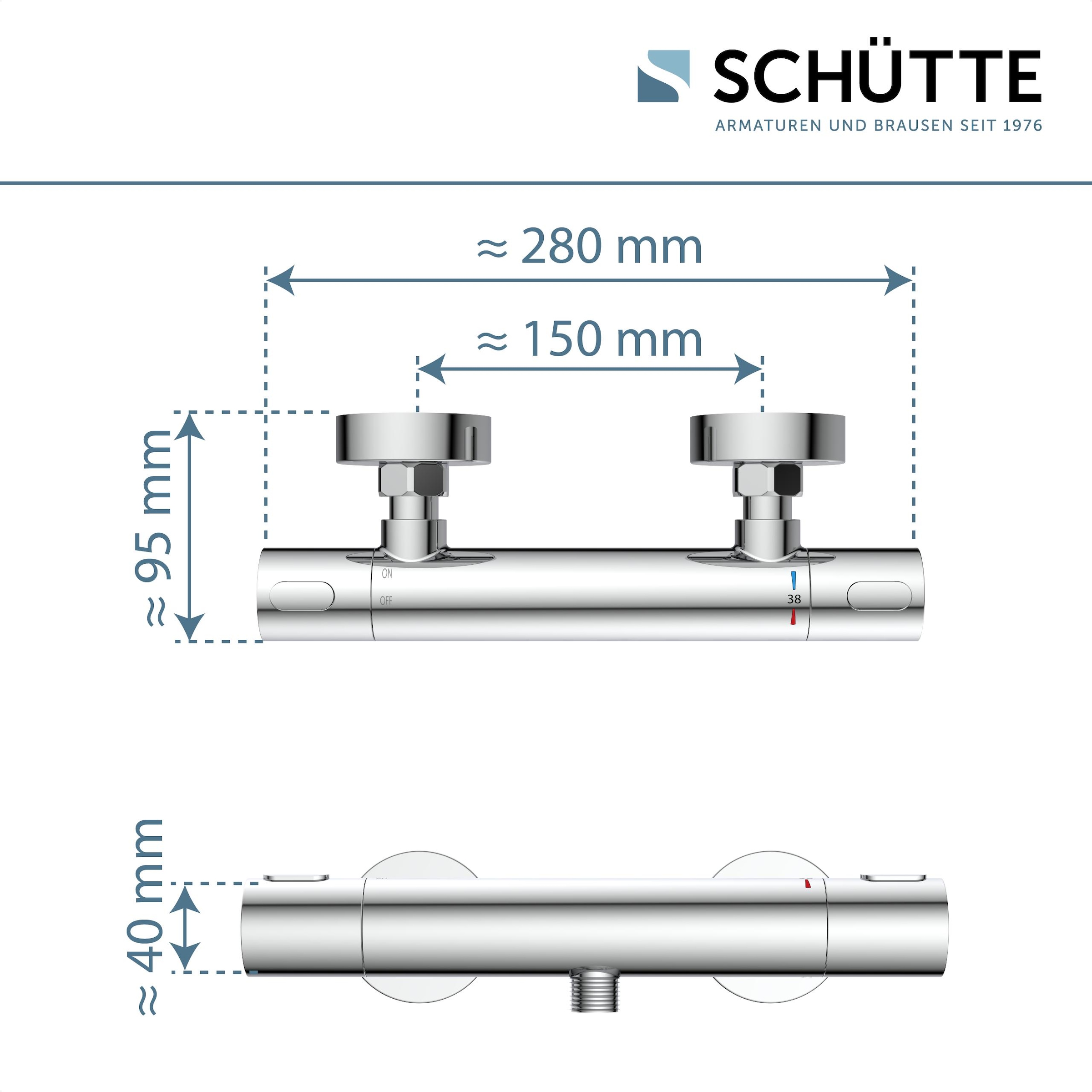 Schütte Robinetterie de douche »LOS ANGELES« fonction Eco-Stop, échelle de température avec verrouillage de sécurité à 38 °C