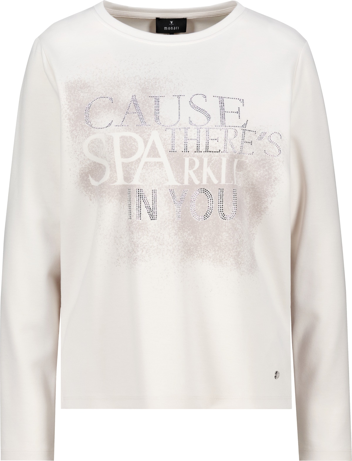 Monari Sweatshirt »Sweatshirt Schmuck Schrift«, Regular fit mit Rundhalsausschnitt
