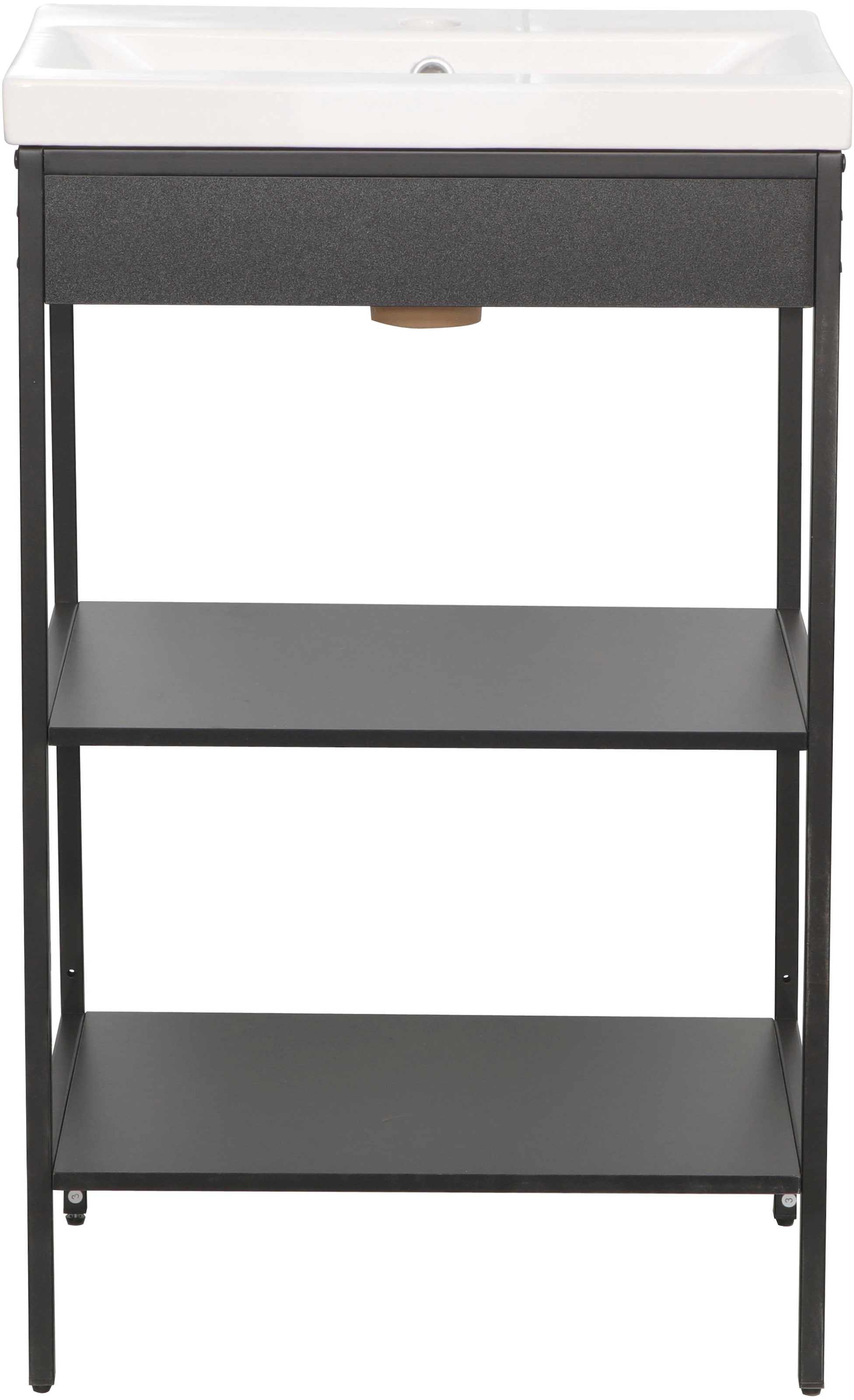 welltime Armoire sous lavabo »Lodi« 1 cuis tlg. Badezimmerregal mit 2 offenen Fächern - (B/T/H) 51/40/80 cm