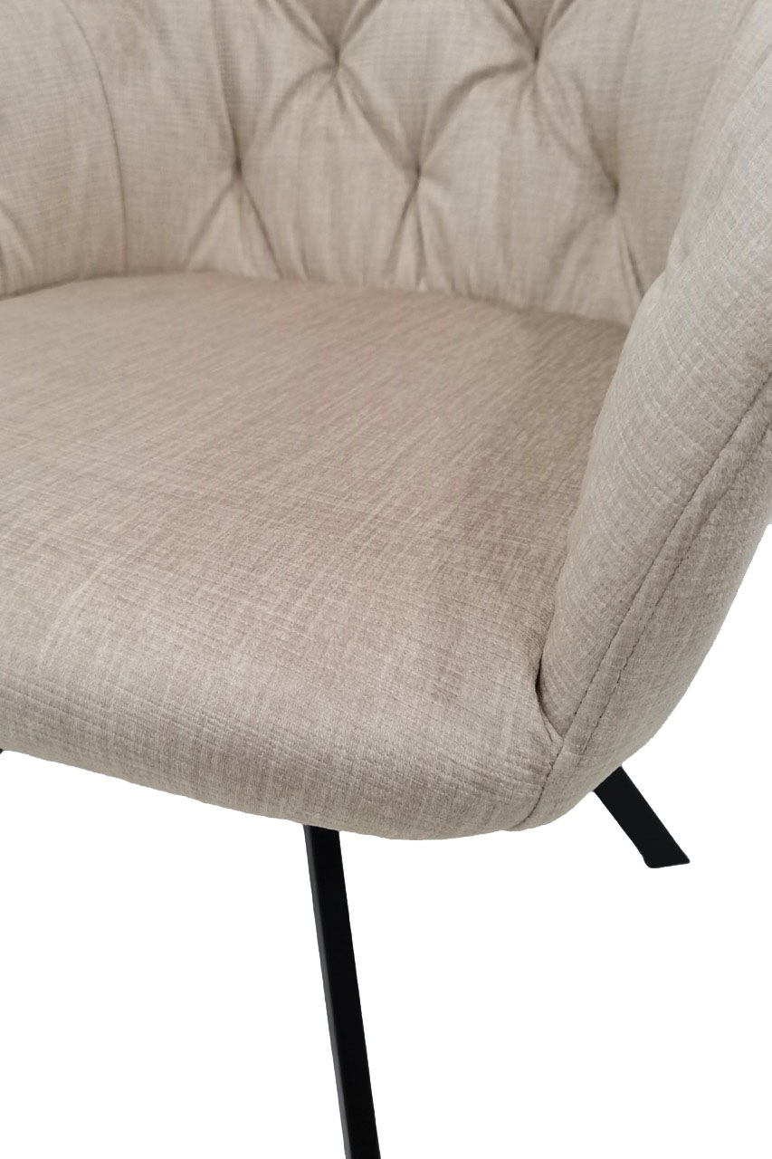 Kayoom Chaise rembourrée »Stuhl Georgia 125 2er-Set, gesteppter Rücken, samtweicher Bezug« (Set) 2 cuis360°-drehbar, elegante Steppung, mit Armlehne,  gesteppter Rücken