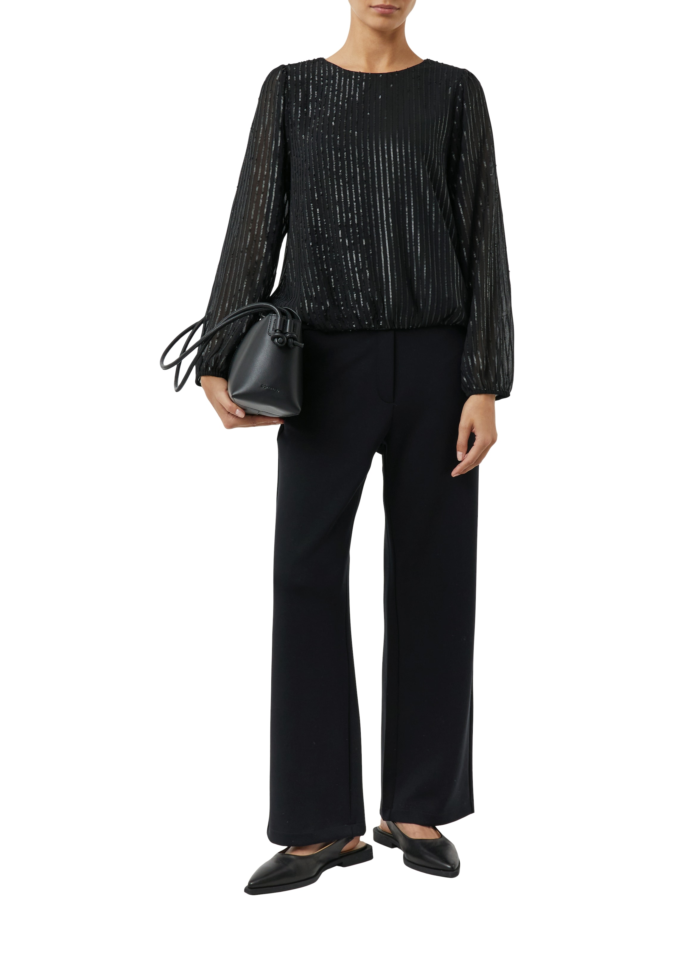 Comma Langarmbluse , mit Pailetten-Muster
