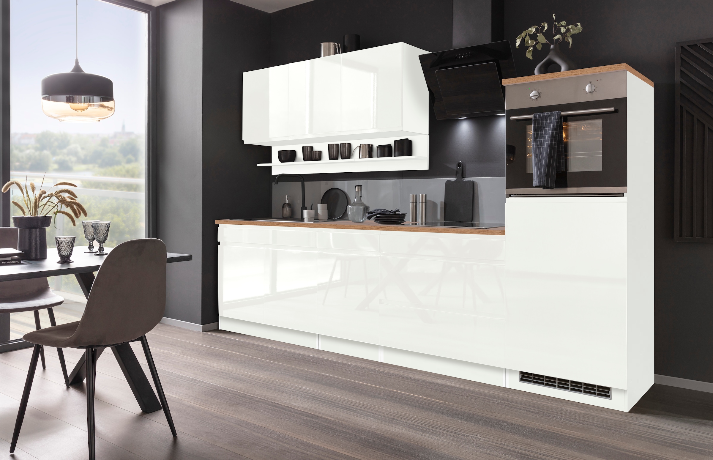KOCHSTATION Kitchenette »KS-Virginia,neu in verbesserter Ausführung« plan de travail épaisseur 38 mm, rangement, fermeture douce,  Largeur 290, fonction Soft-Close, sans appareils électriques
