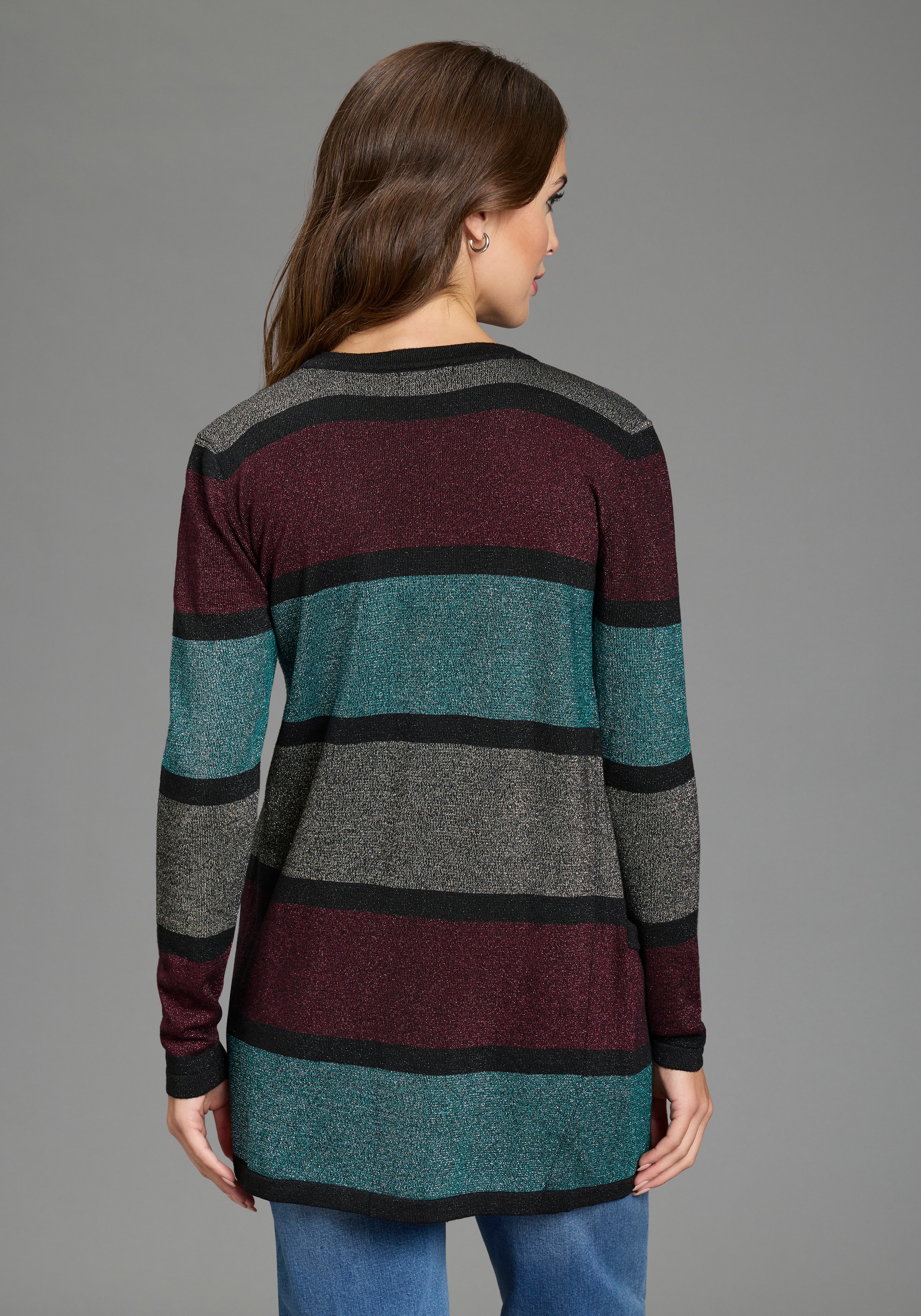 Melrose Cardigan long en fil scintillant doux