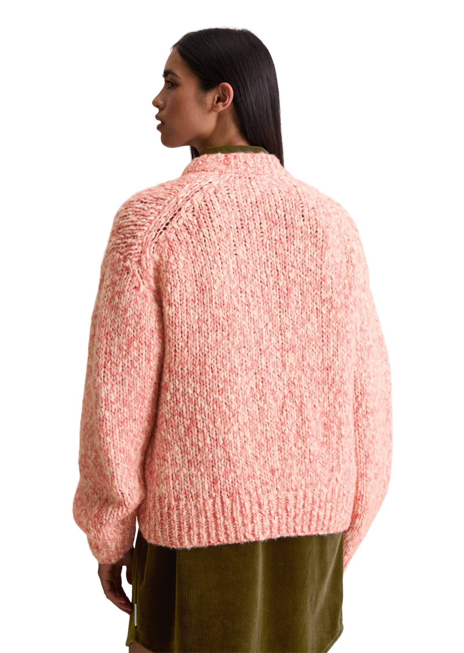 Marc O'Polo DENIM Cardigan melierte Struktur, lockere Form, Rundhals