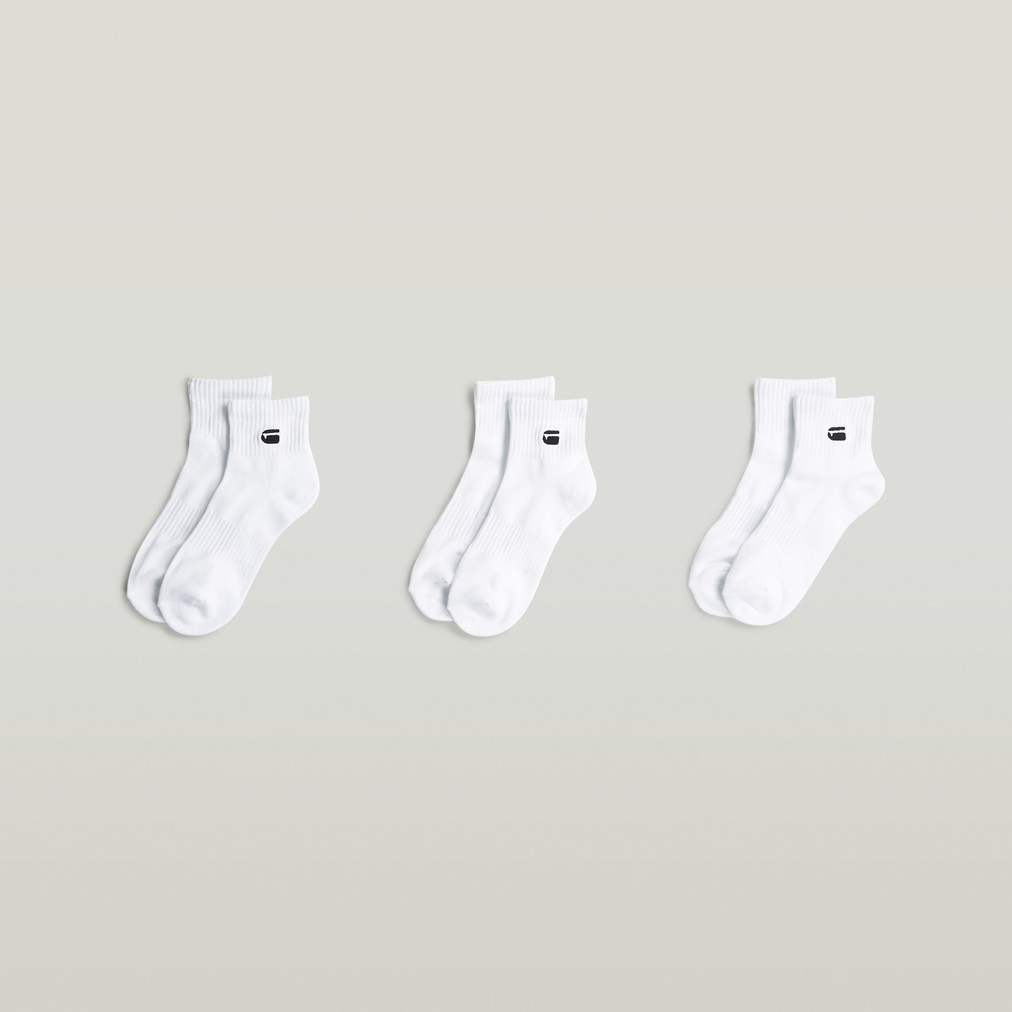 G-STAR Chaussettes courtes »WICK, 3 PACK ANKLE SPORTS SOCKS« Packung, 3 Couple tlg. mit Logostickerei