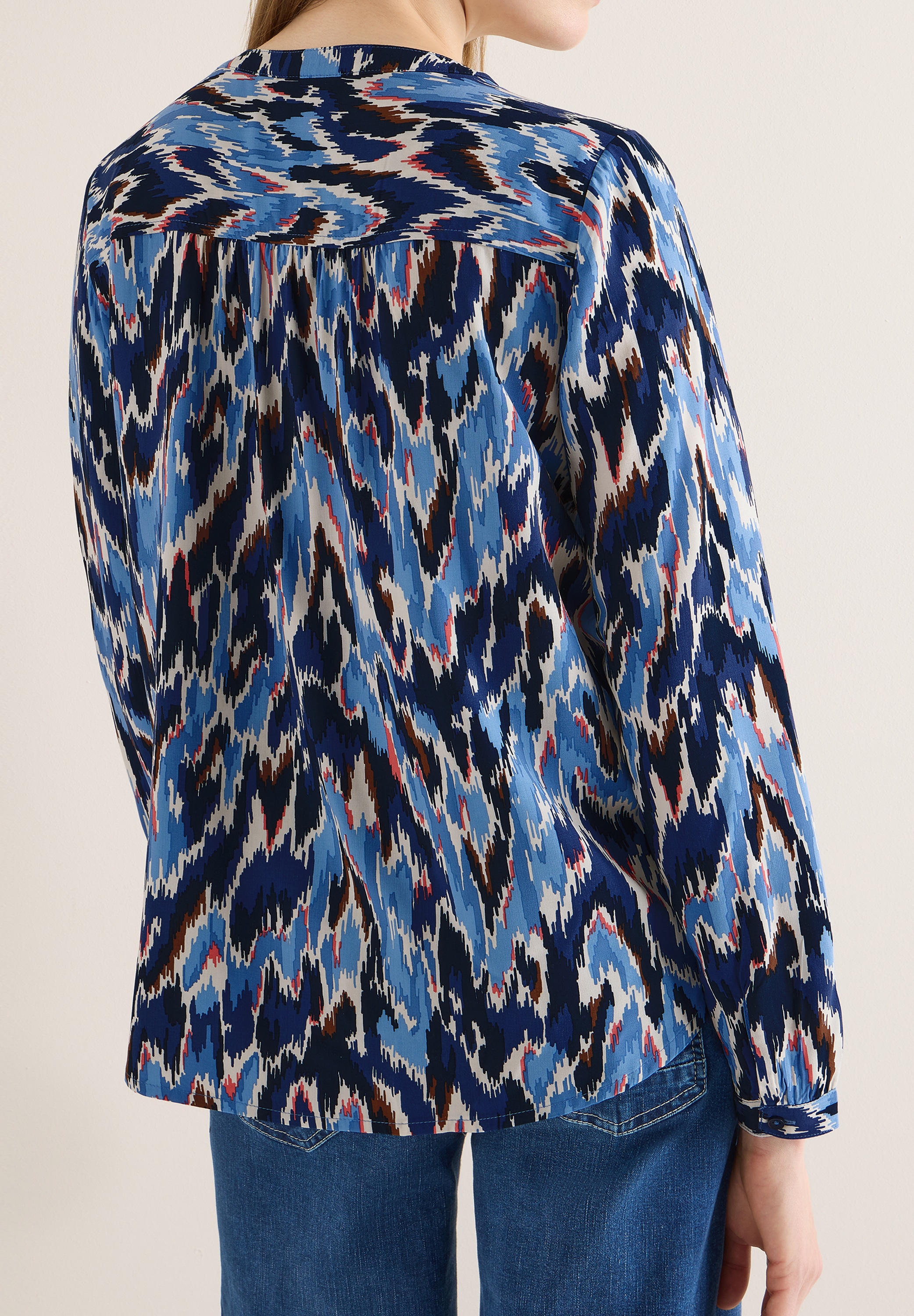 Cecil Blouse à manches longues mit grafischem Print und Reissverschluss