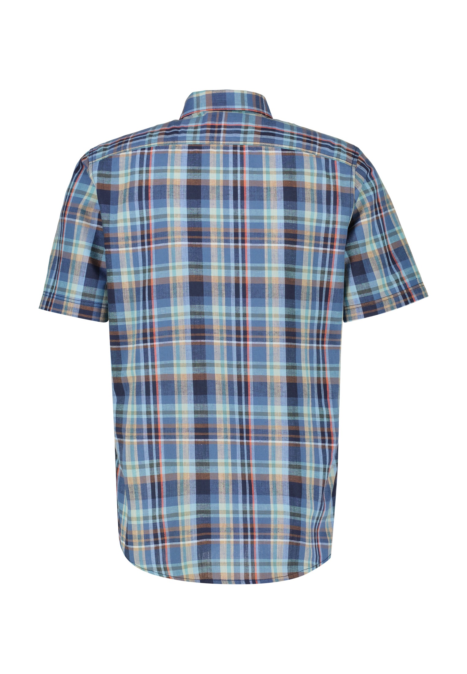 LERROS Chemise à manches courtes »Kariertes Halbarmhemd, Baumwoll-Leinen-Mix«