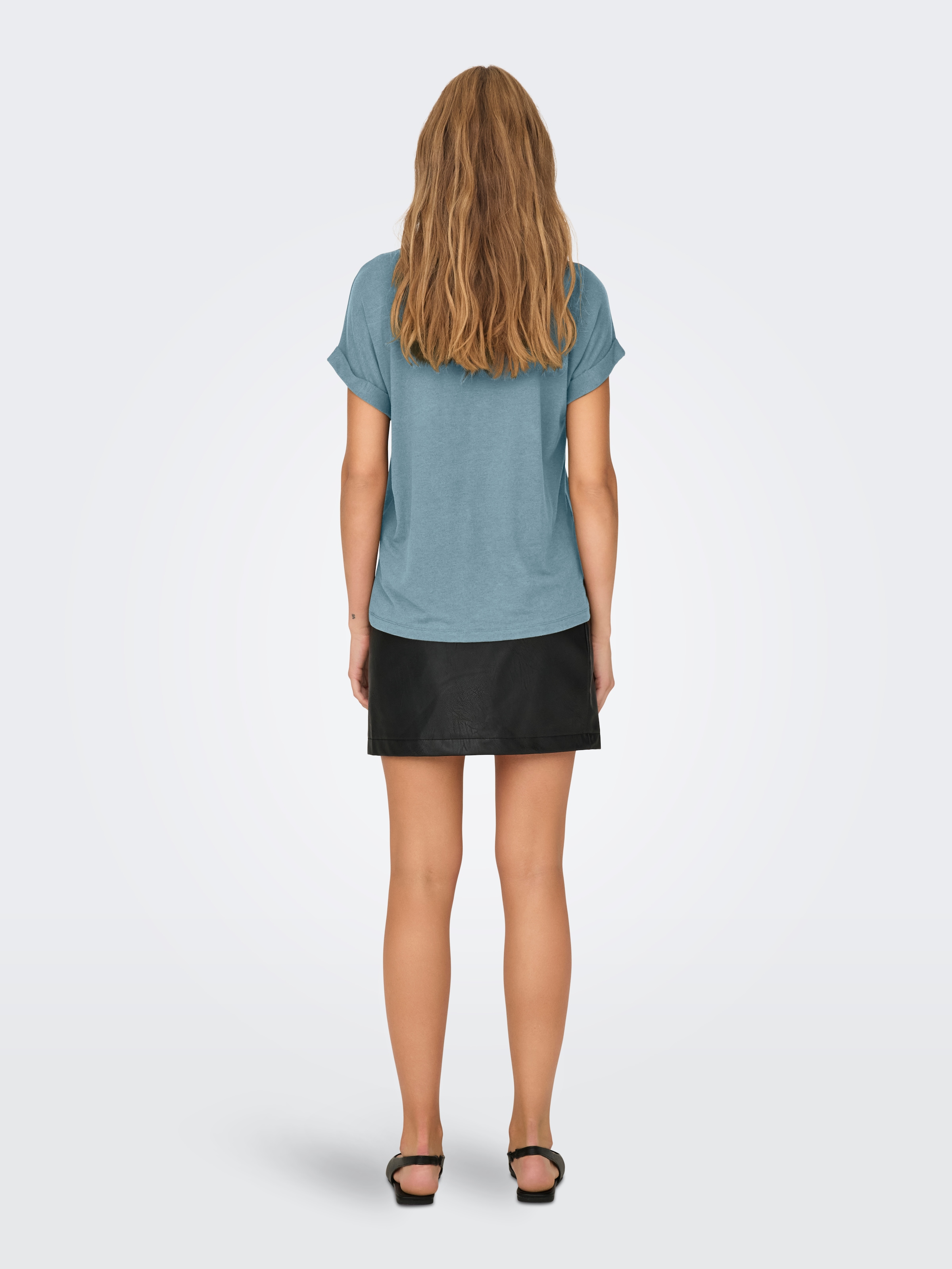 ONLY T-Shirt »ONLMOSTER – Kurzarmshirt mit Aufschlag und klassischem Look« Viskosemischung, regular fit