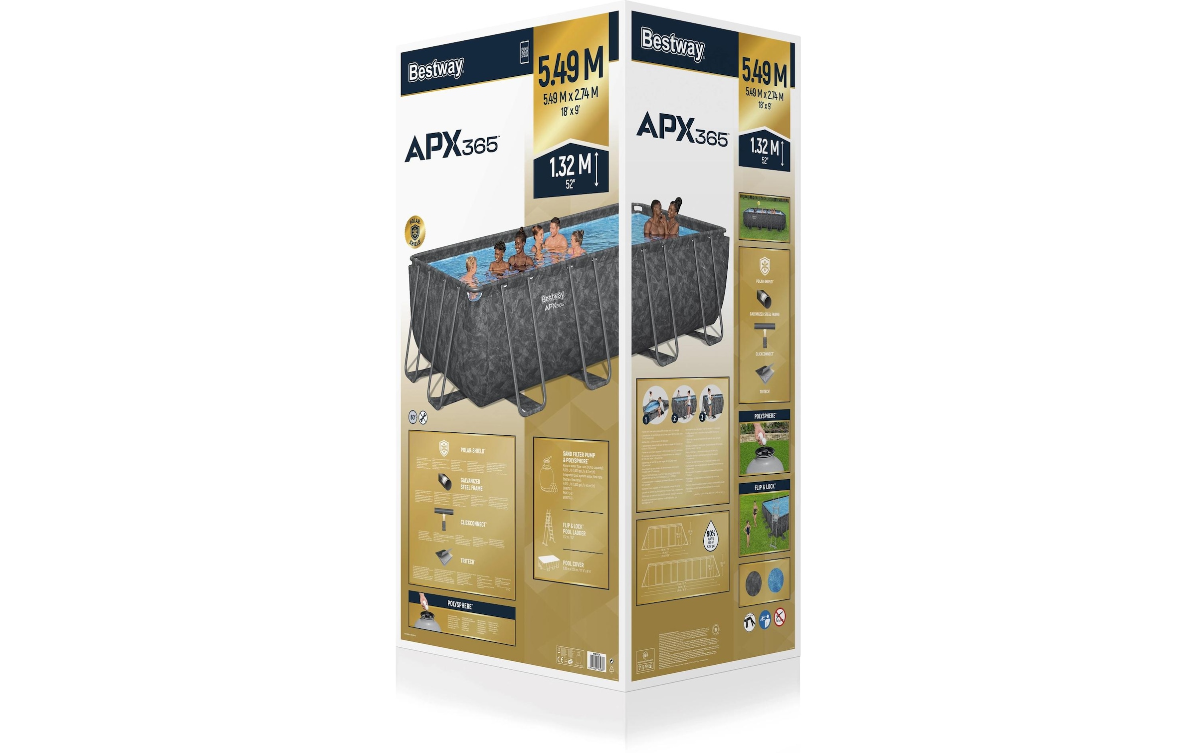 Bestway Framepool »APX365 274 x 132 cm«